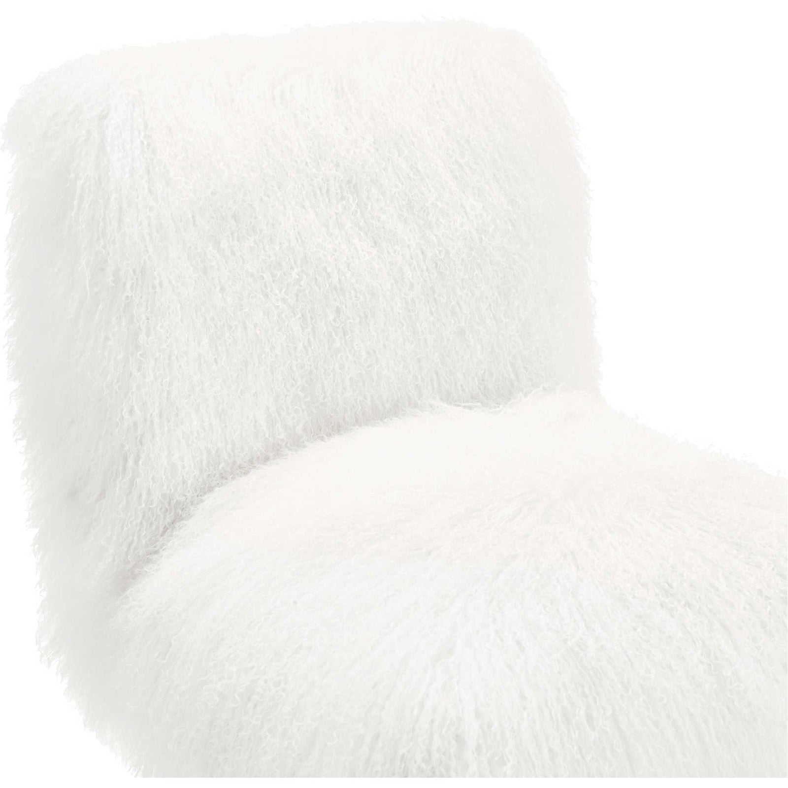 Sorel Sheepskin Lucite Chair White