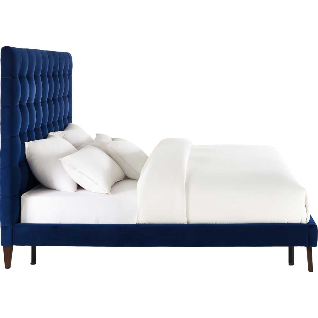 Ermont Velvet Bed Navy