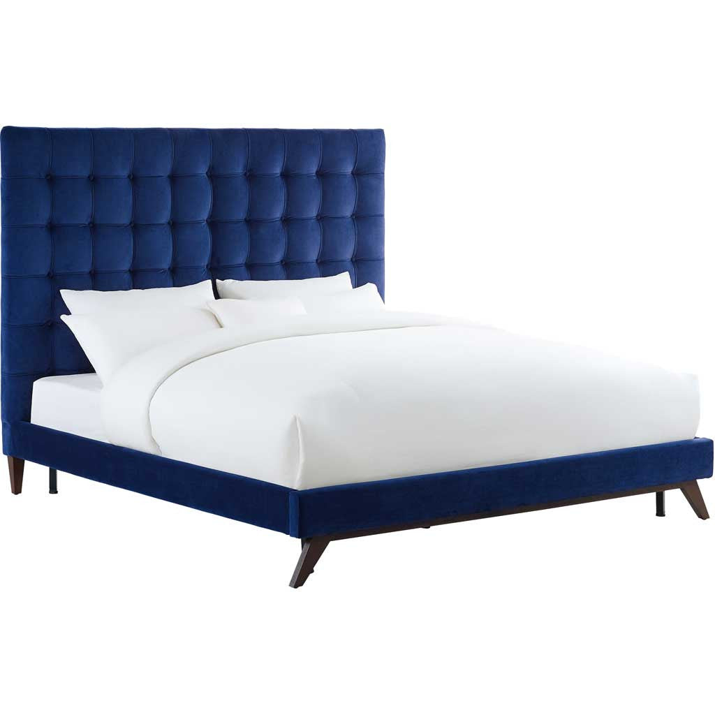 Ermont Velvet Bed Navy