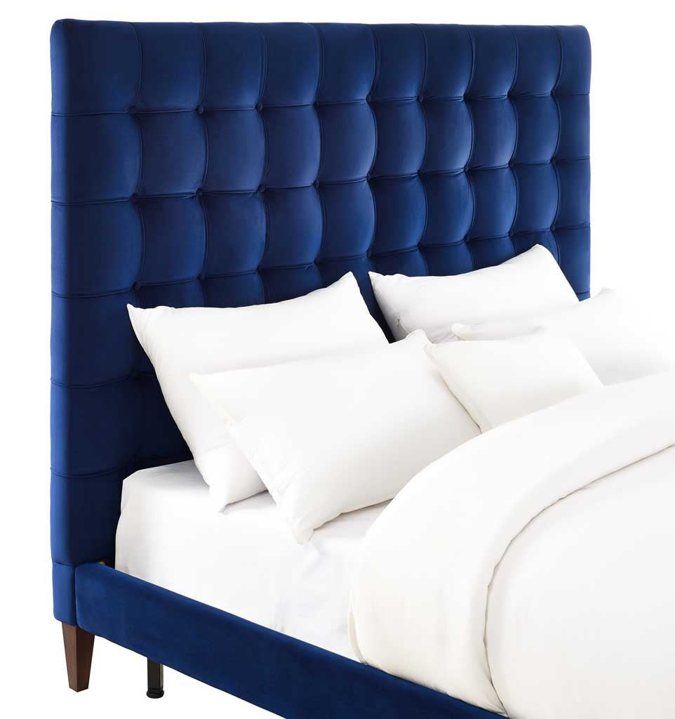 Ermont Velvet Bed Navy