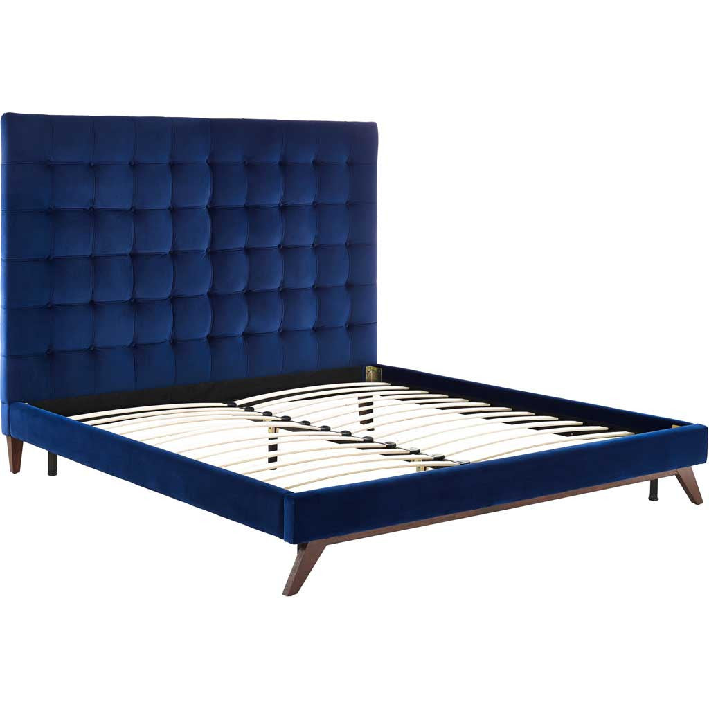 Ermont Velvet Bed Navy