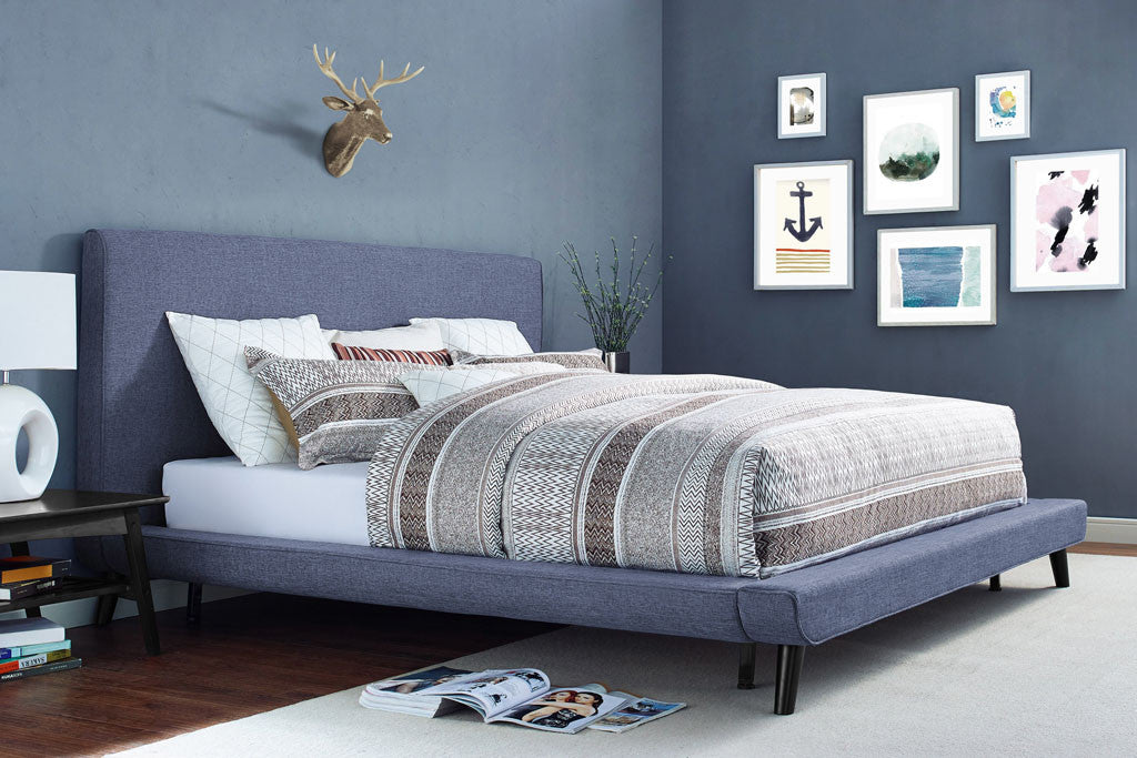 Neo Linen Bed Blue