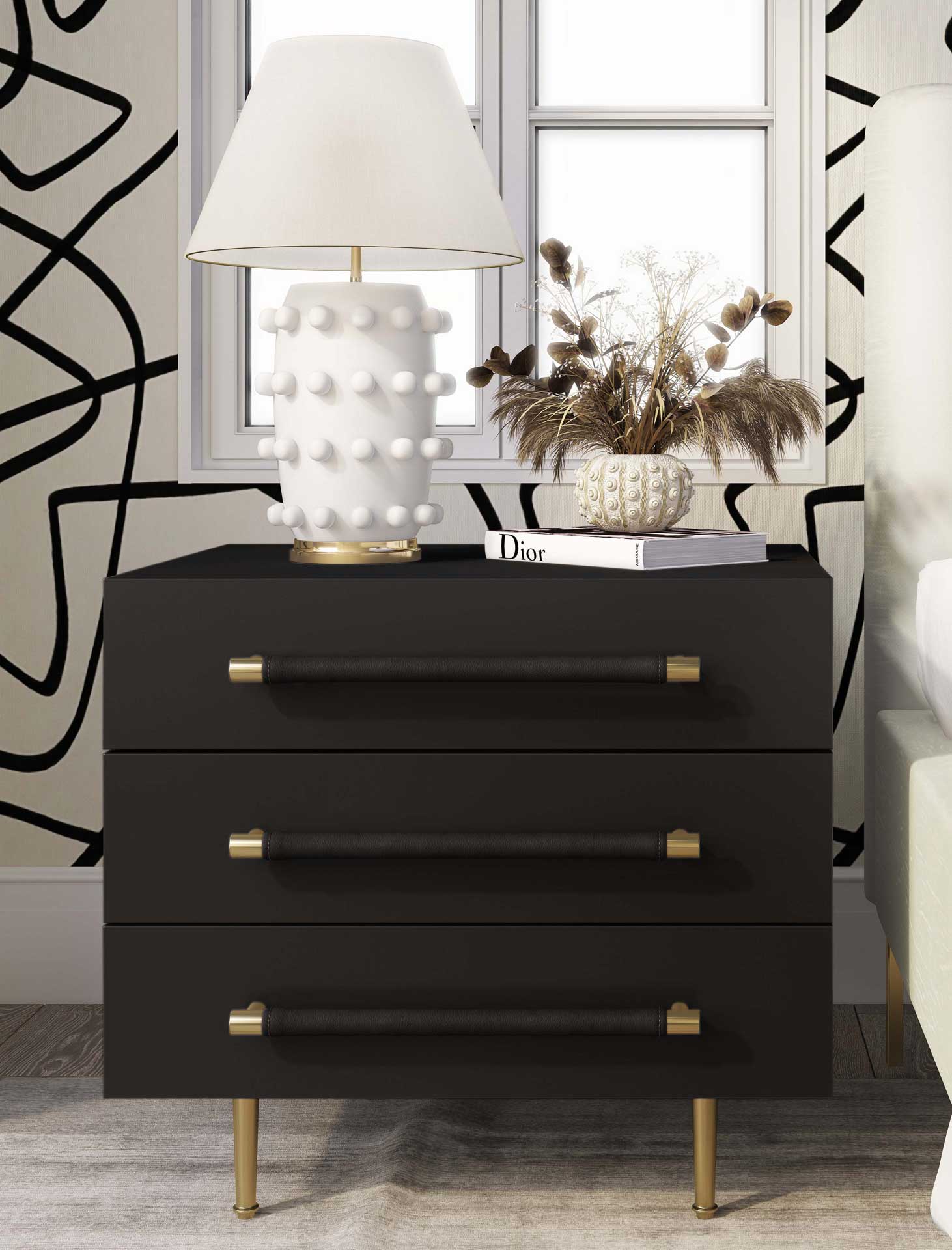 Trey Nightstand Black