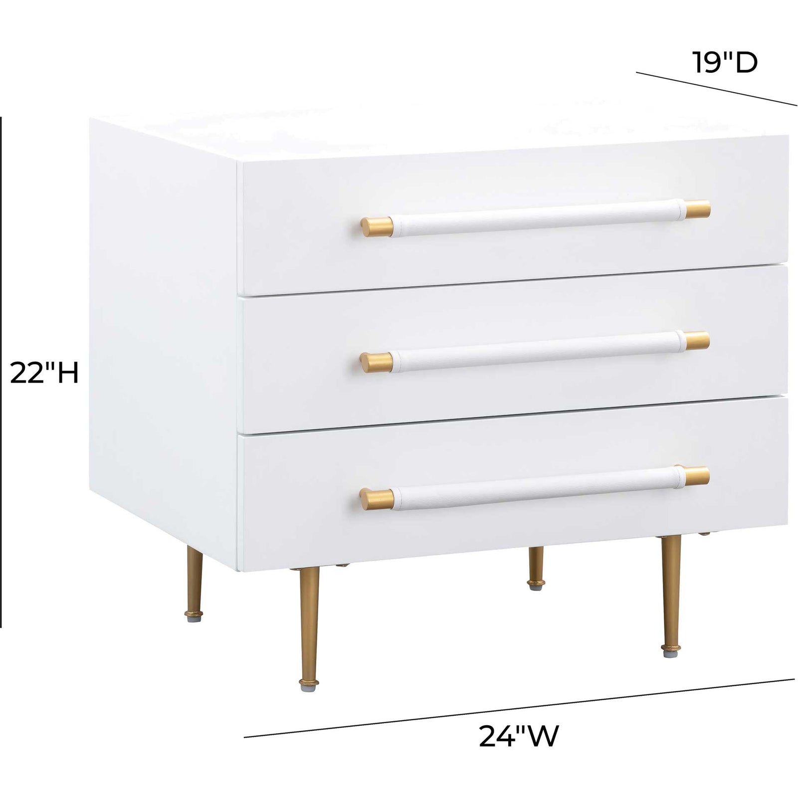 Trey Nightstand White