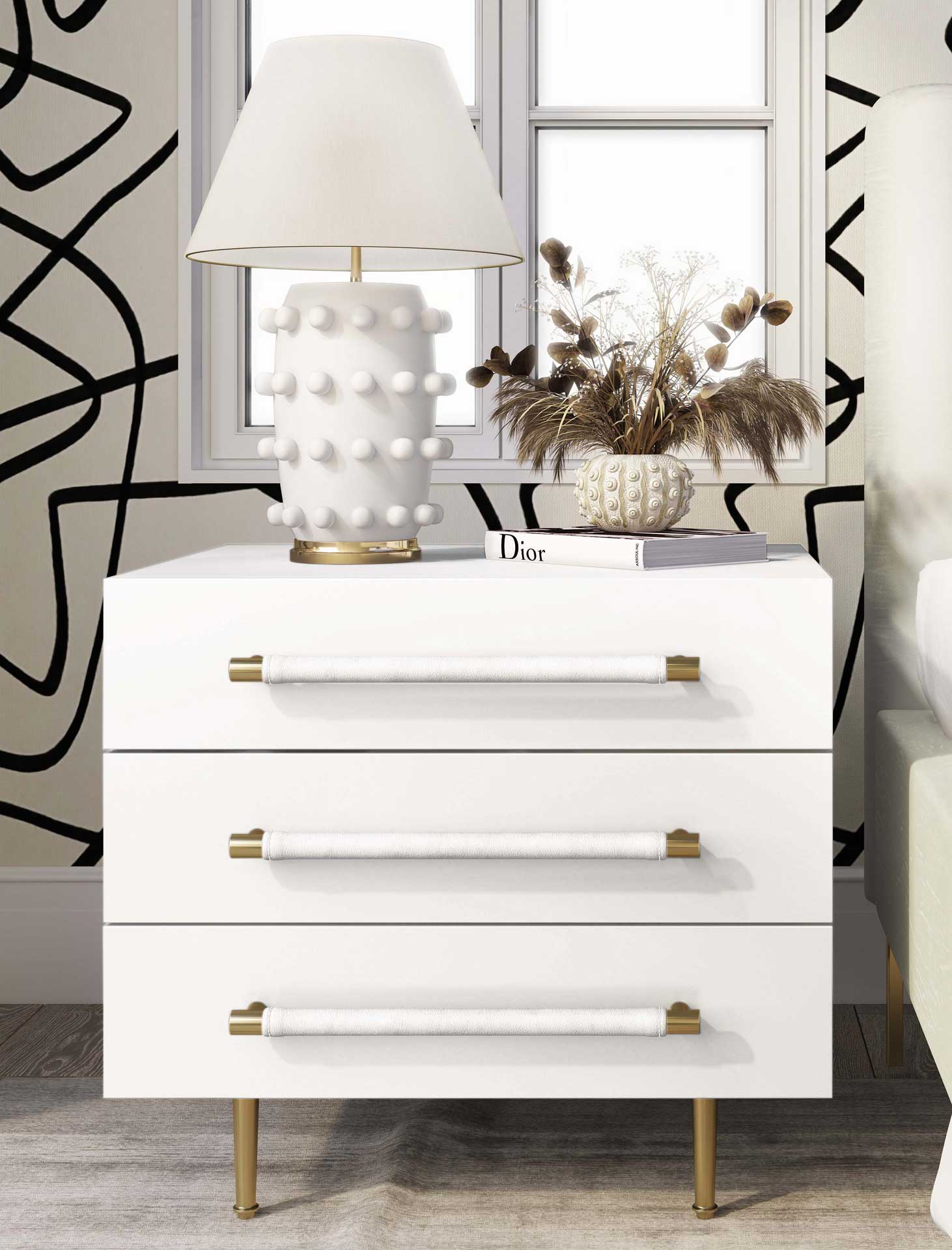 Trey Nightstand White