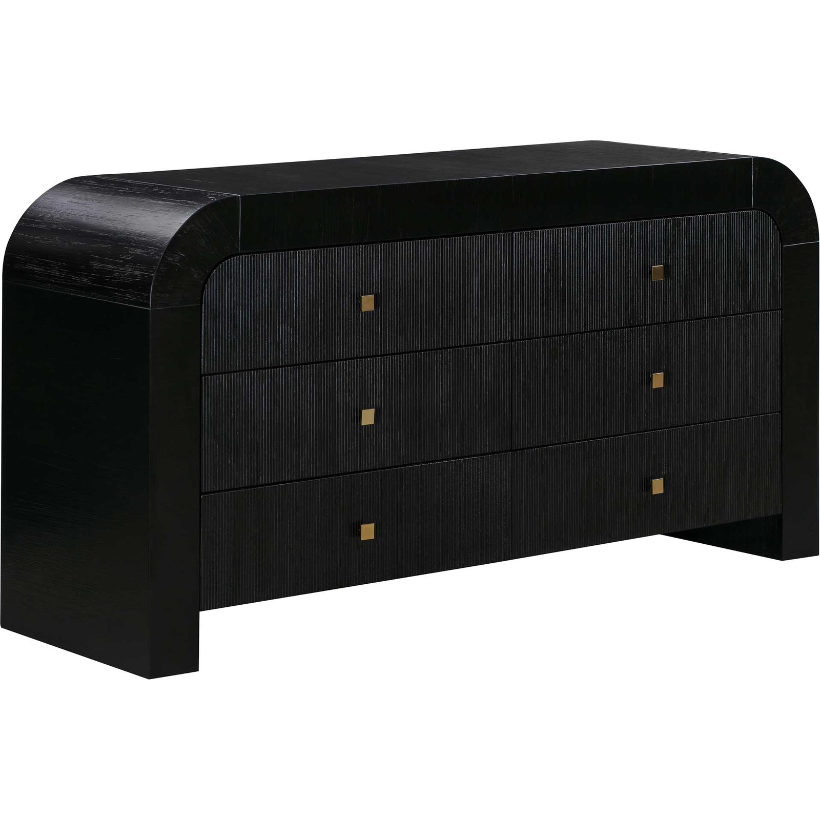 Hydra 6 Drawer Dresser Black