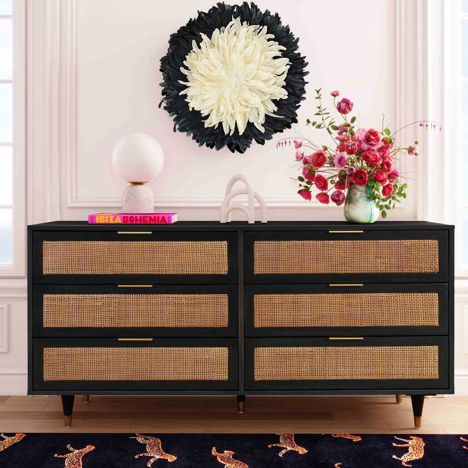 Sidney 6 Drawer Dresser Black