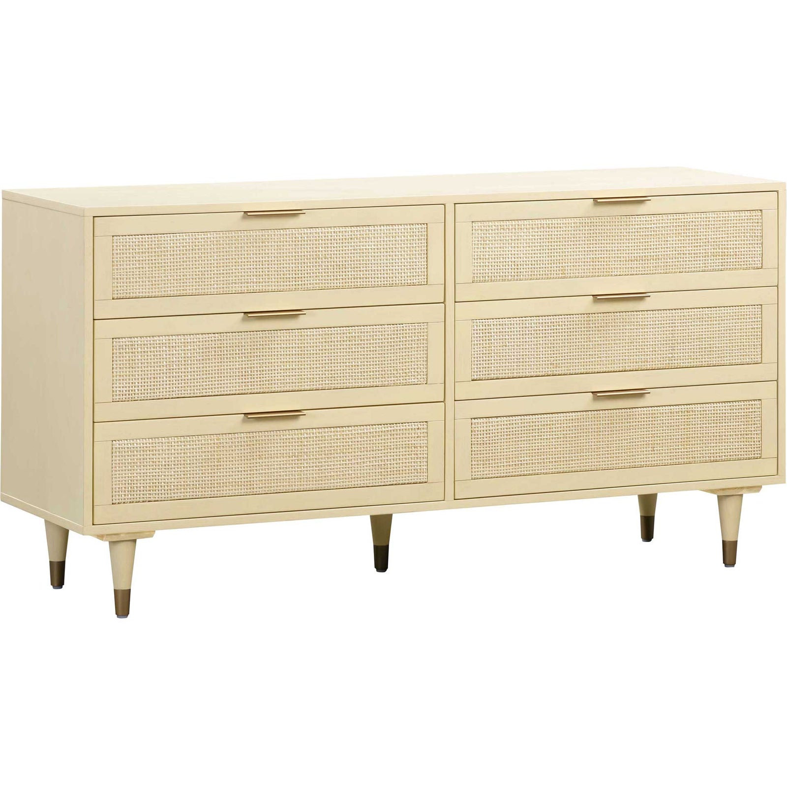 Sidney 6 Drawer Dresser Buttermilk