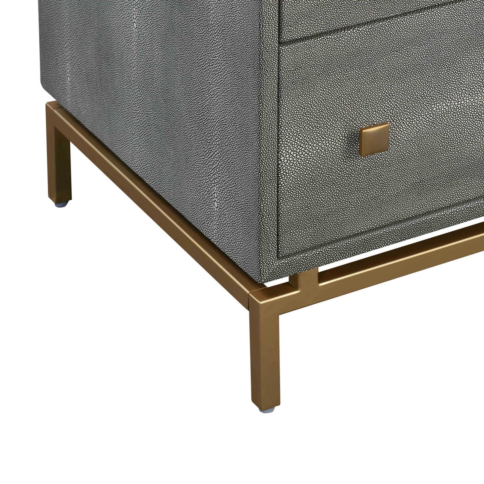 Pedro Shagreen 6 Drawer Dresser Gray