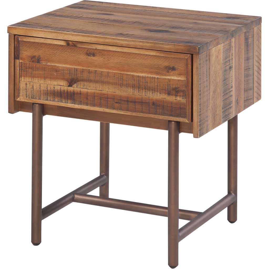 Boston Wooden Nightstand Brown