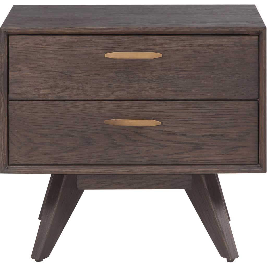 Lars Wooden Nightstand Oak/Oak Veneer