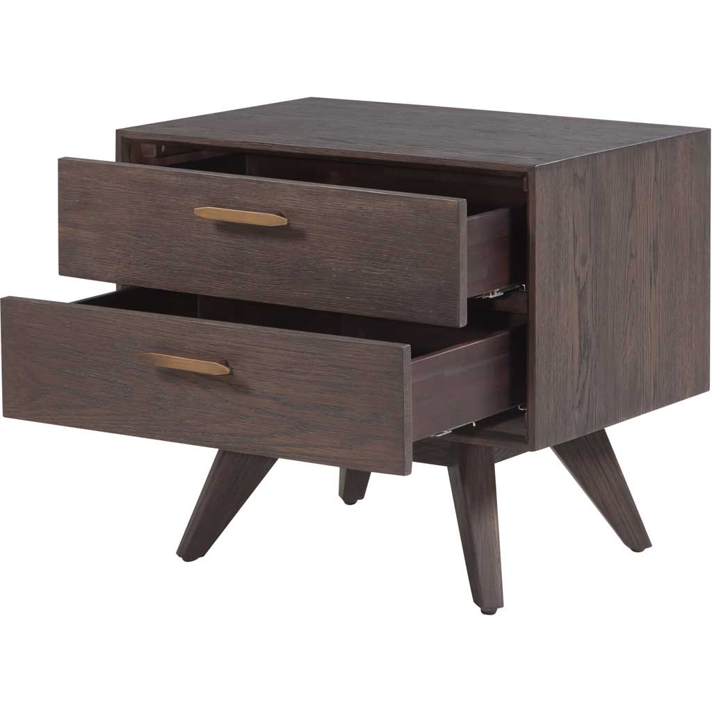 Lars Wooden Nightstand Oak/Oak Veneer