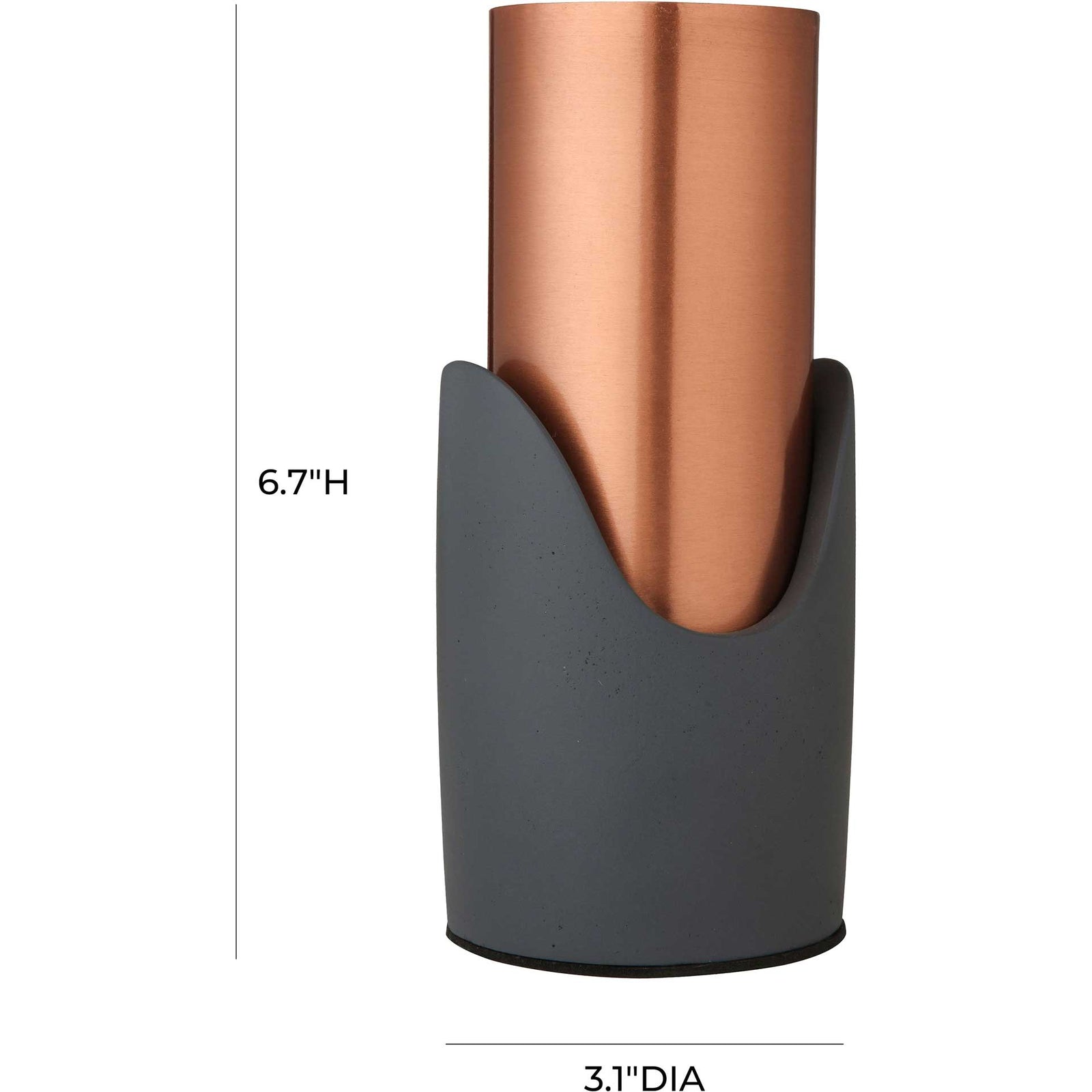 Grania Concrete Vase Gray