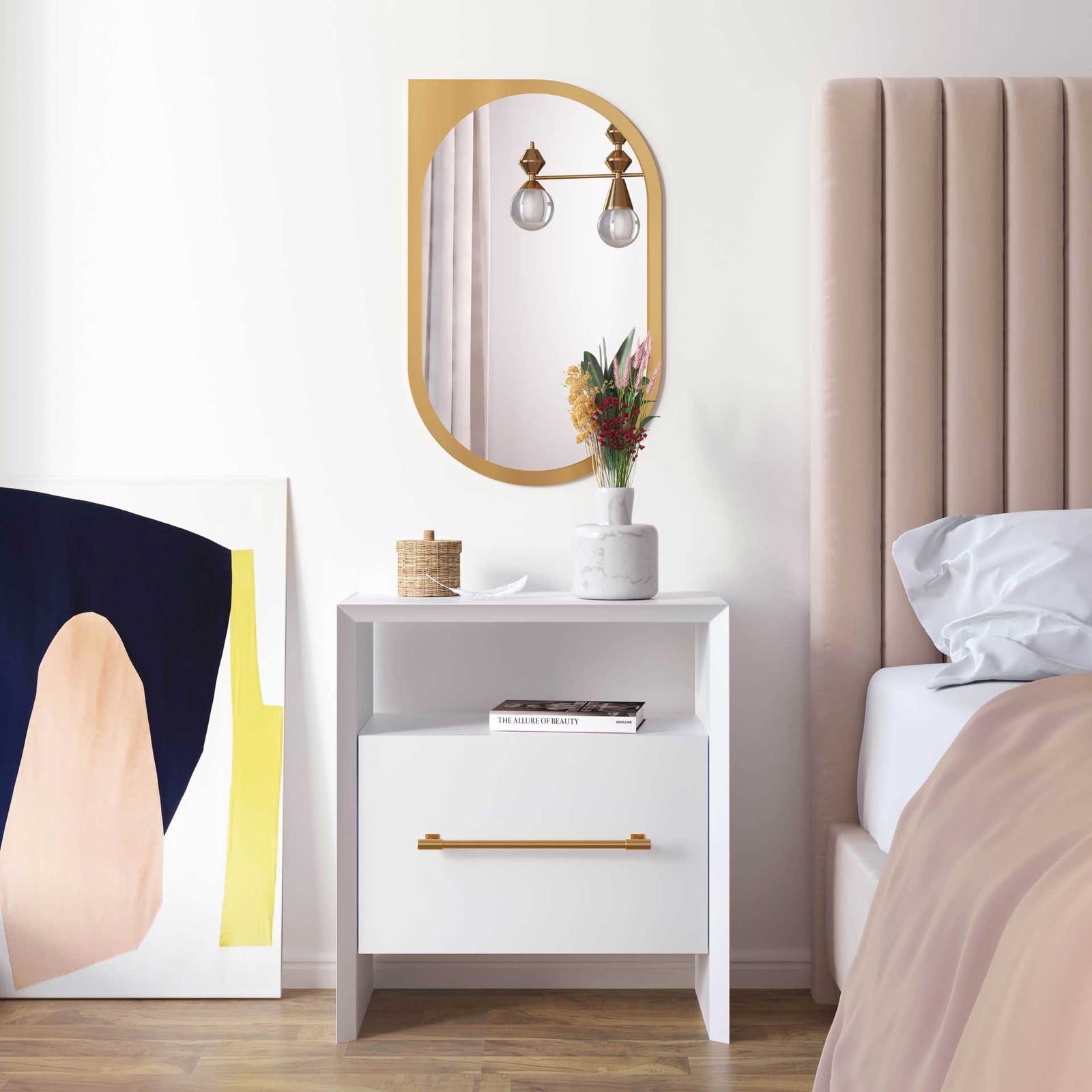 Damian Square Mirror Gold