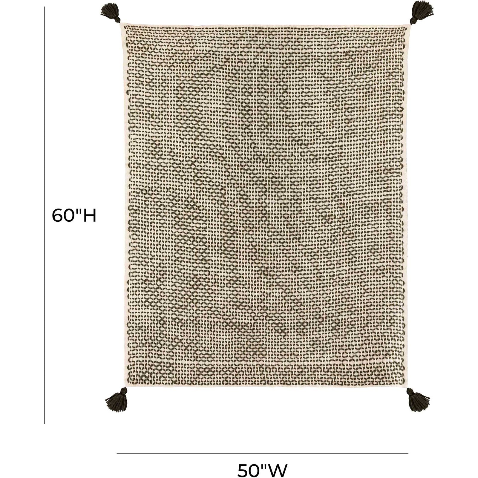 Palermo Cotton Throw White/Black