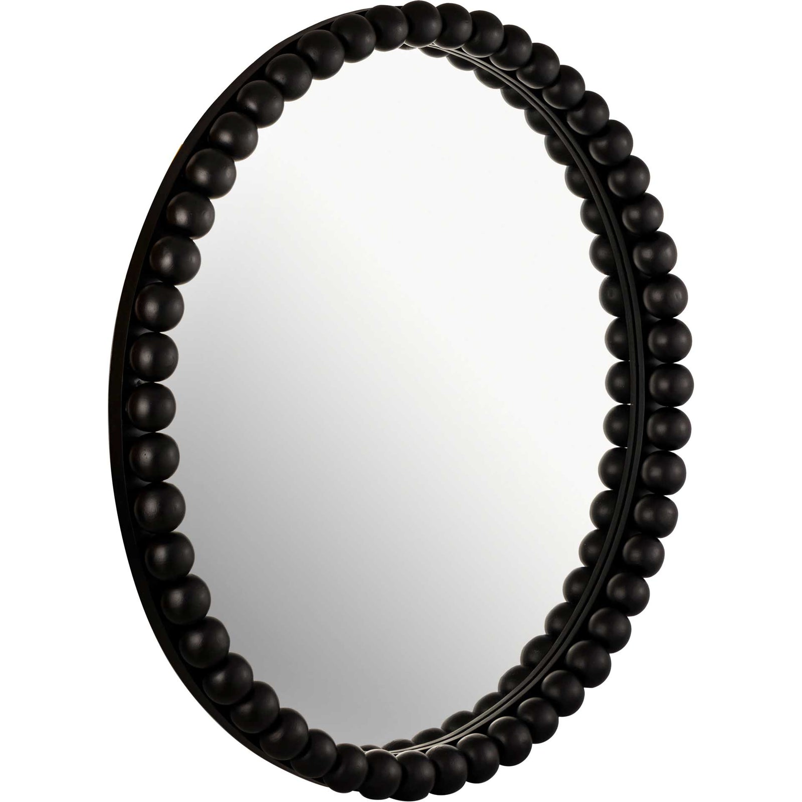 Baize Wooden Mirror Black