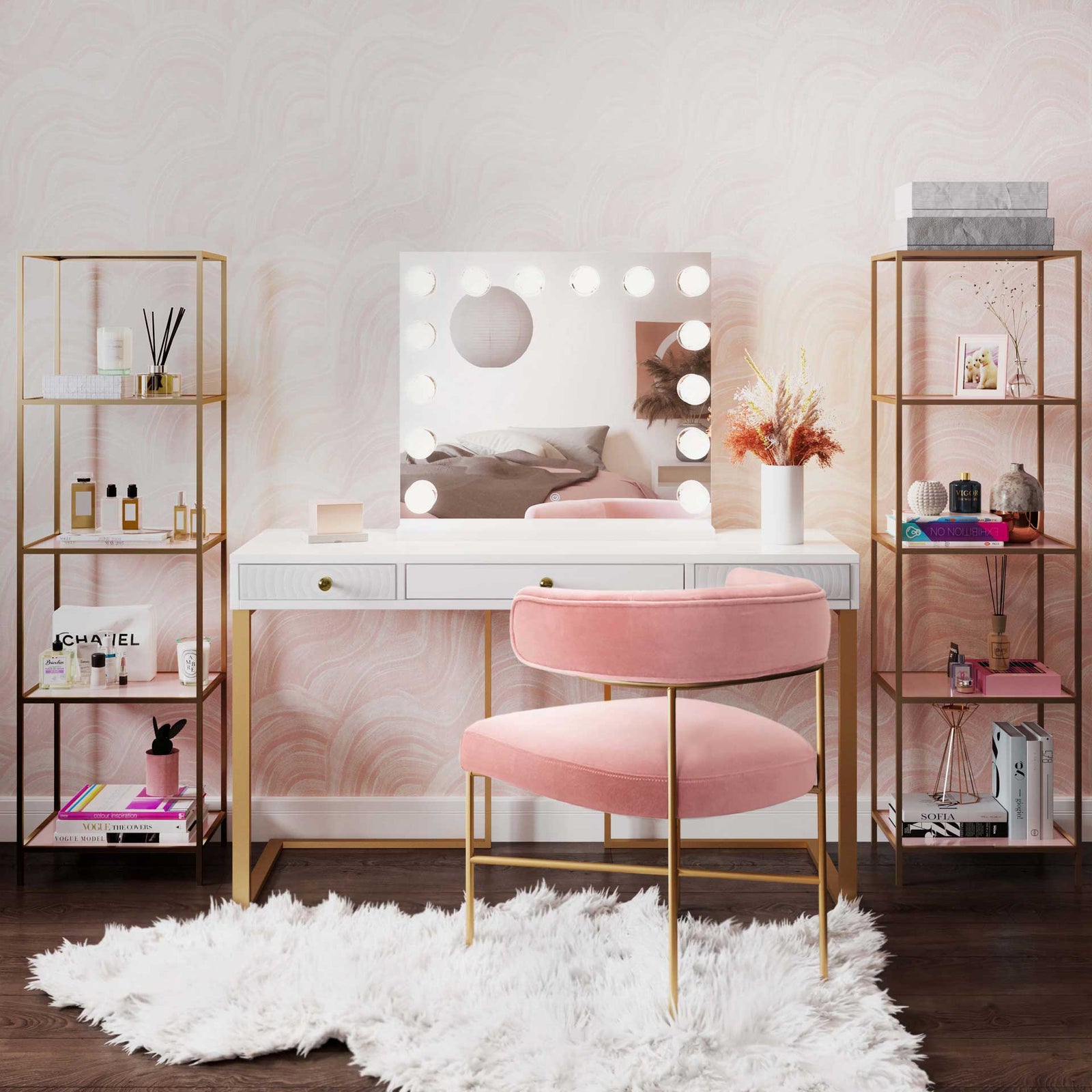 Lodge Vanity Mirror Mirror/Silver