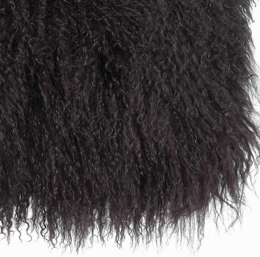 Tibetan Sheep Long Pillow Dark Gray