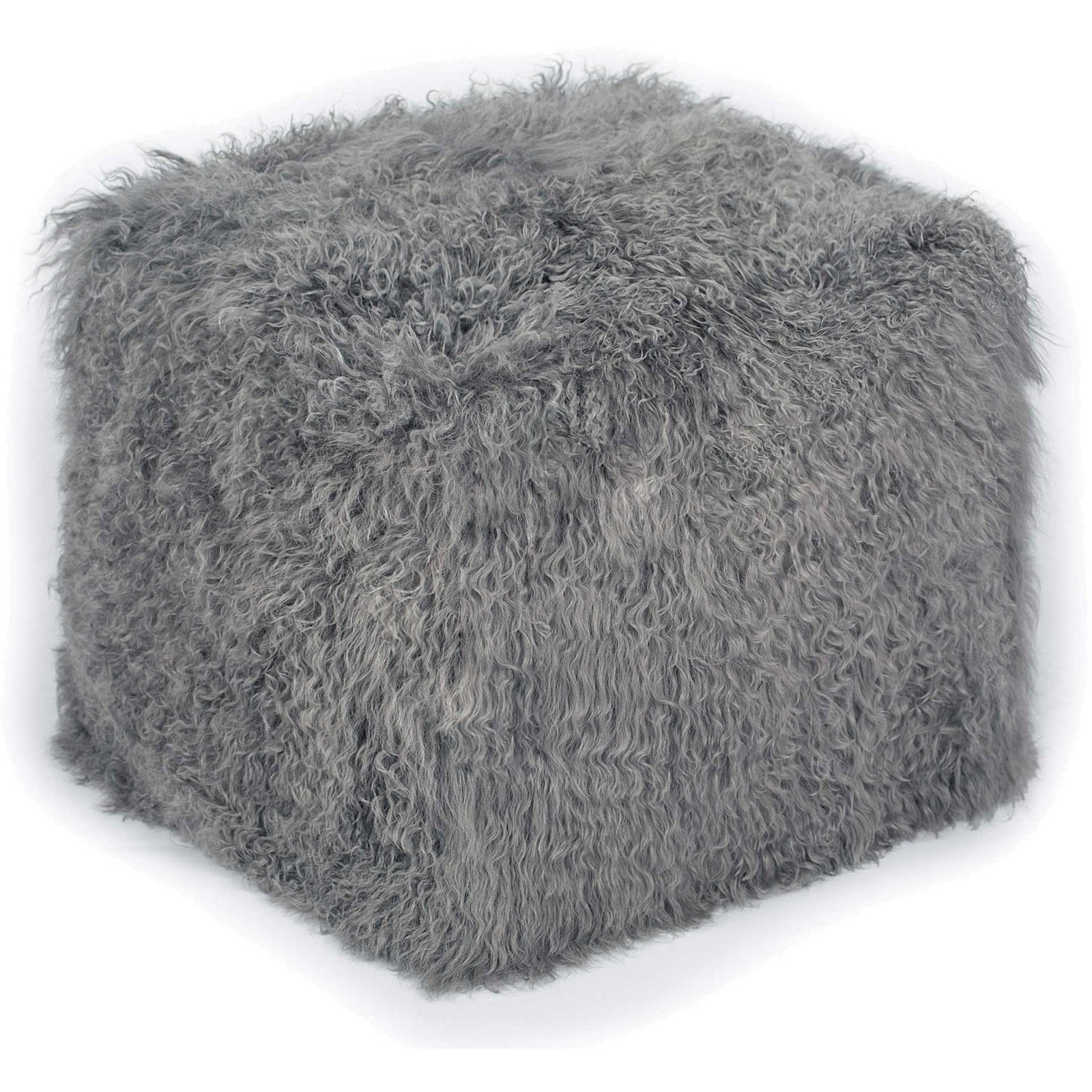 Tibetan Sheep Pouf Gray
