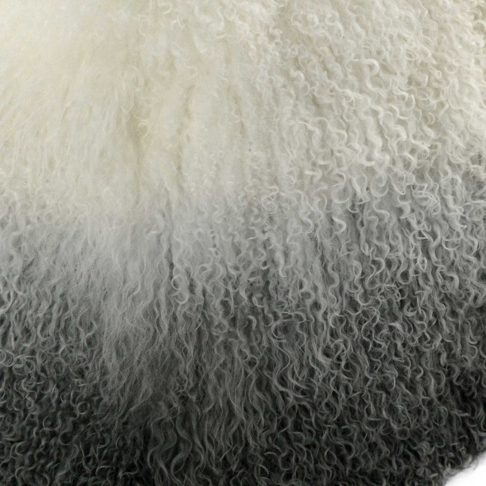 Tibetan Sheep Pouf White/Gray