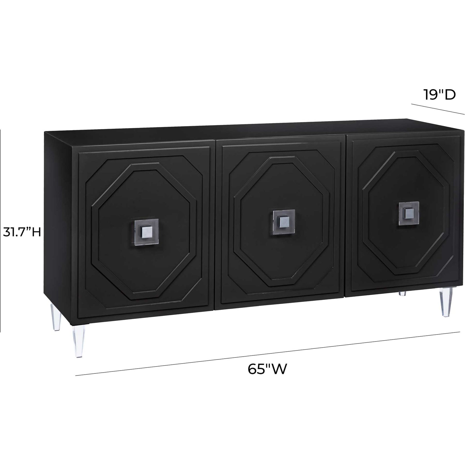 Anahi Lacquer Buffet Black