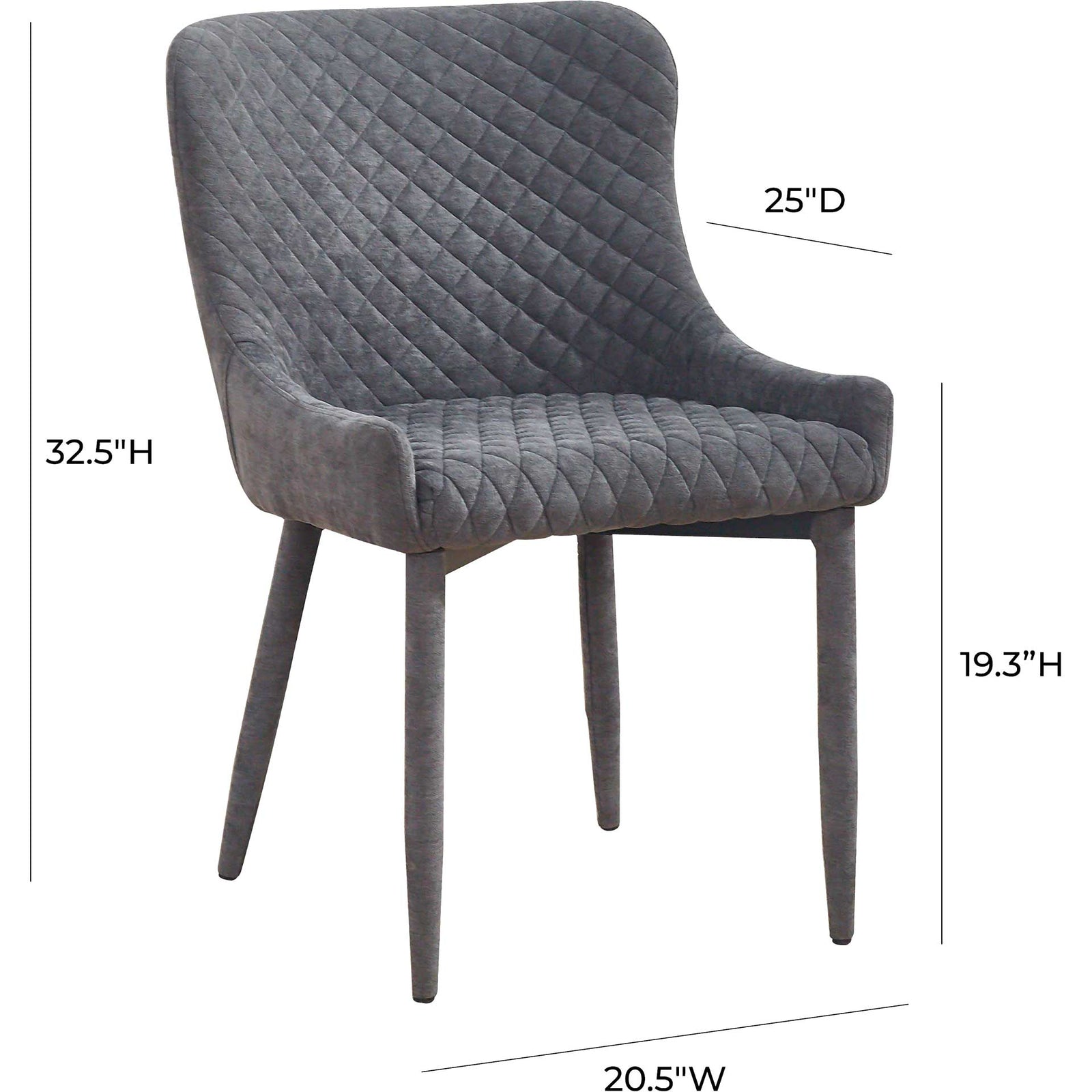 Dorian Velvet Chair Gray
