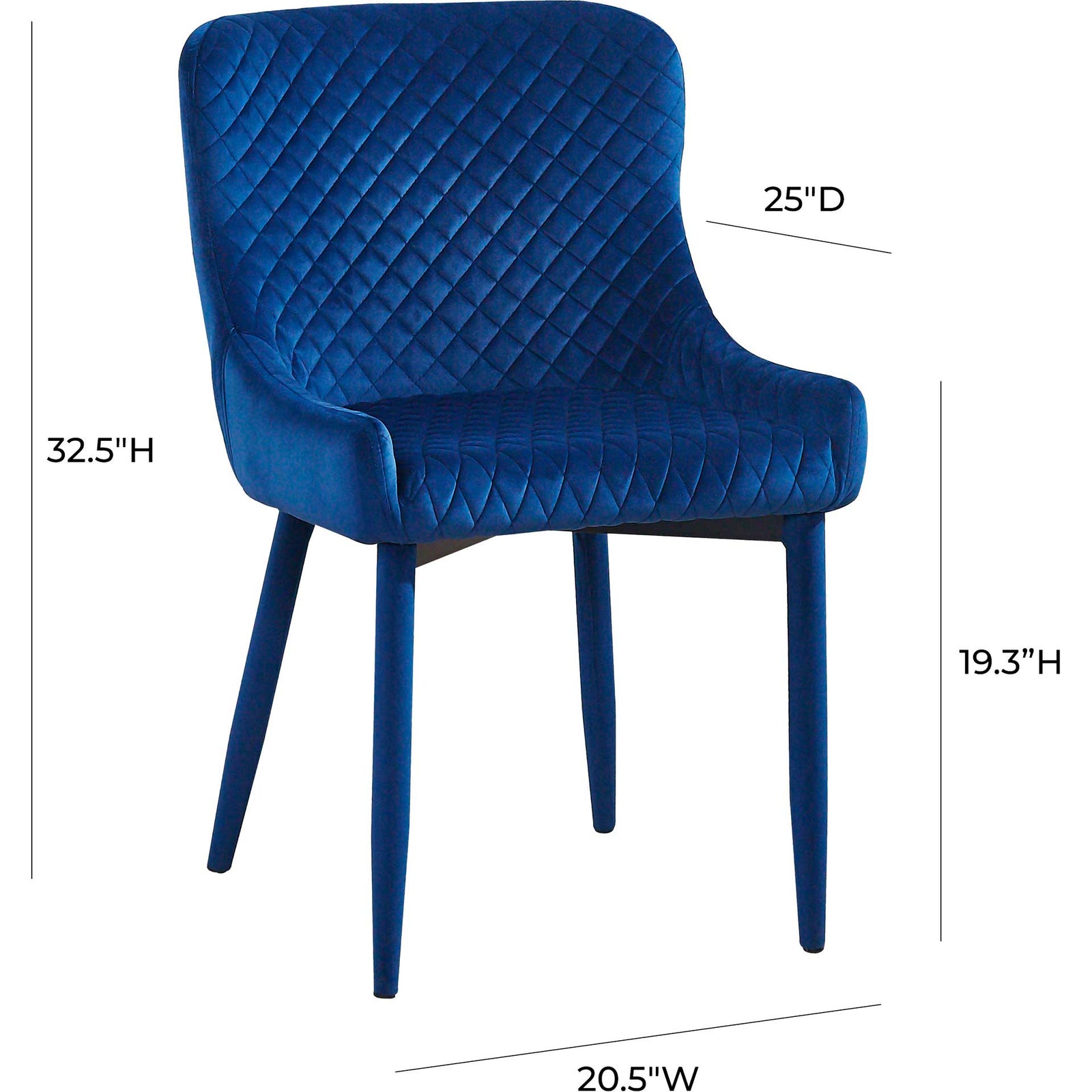 Dorian Velvet Chair Navy