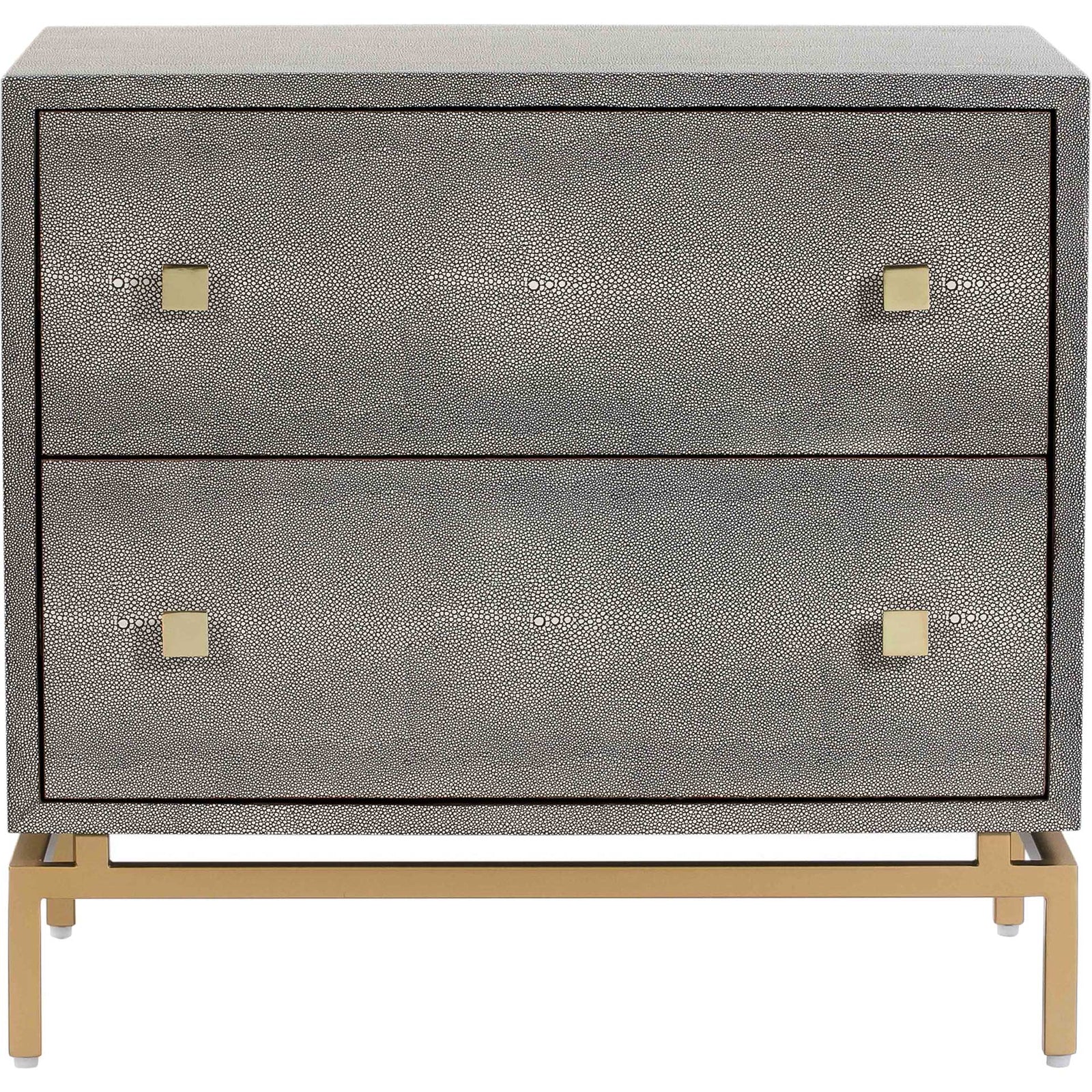 Pedro Shagreen Nightstand Gray