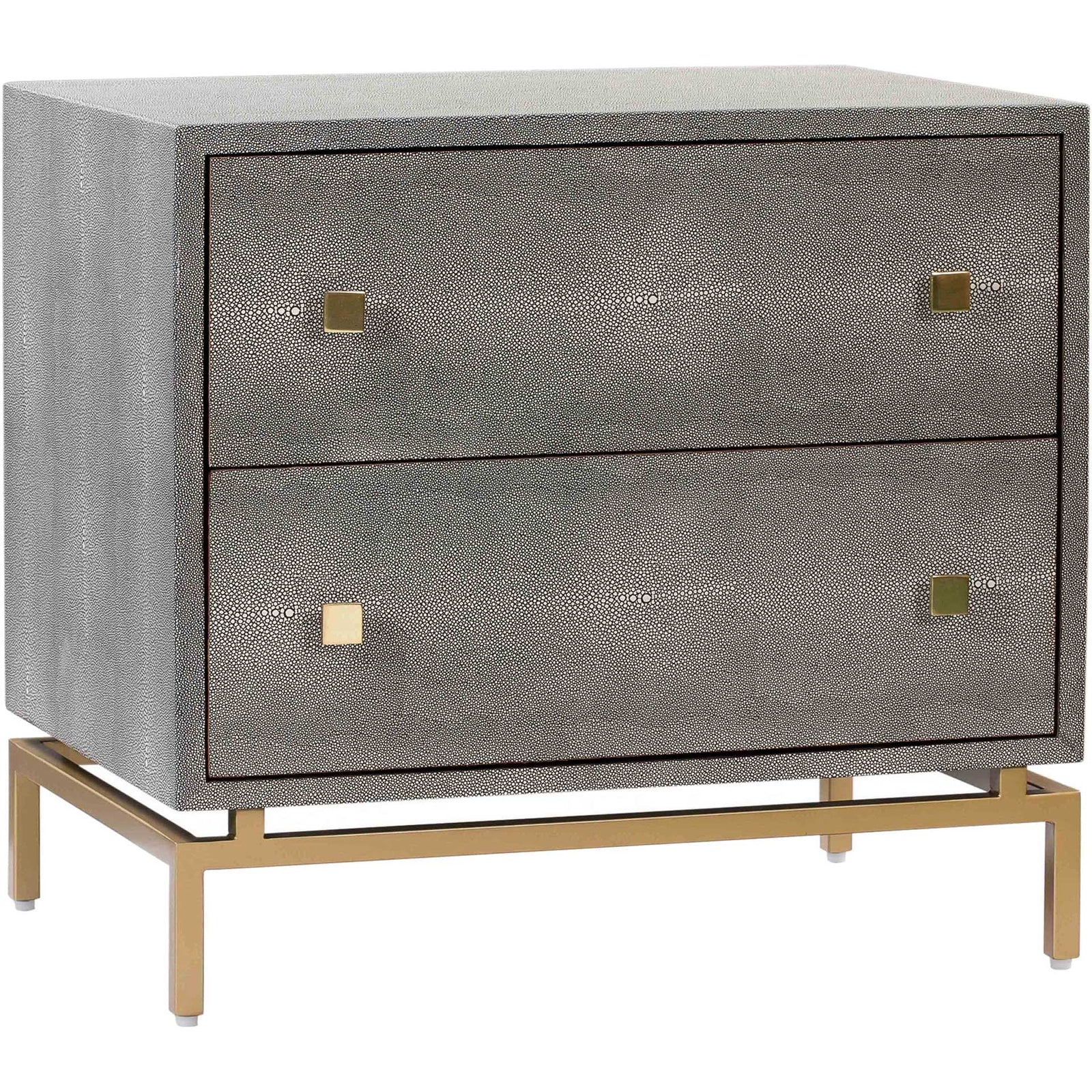 Pedro Shagreen Nightstand Gray