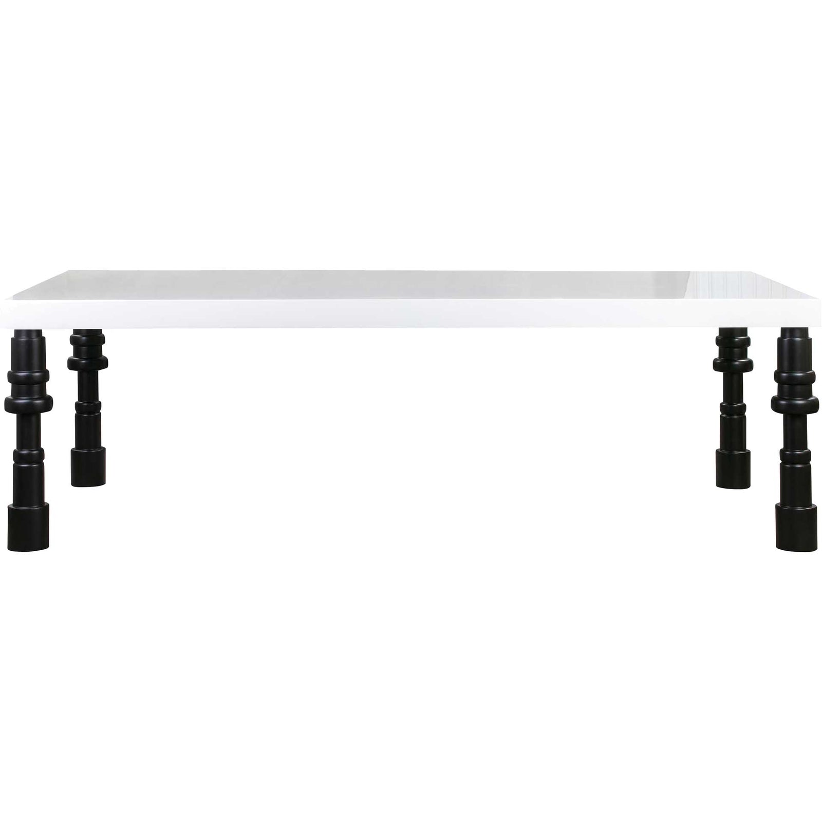 Spool Gloss Lacquer Dining Table White