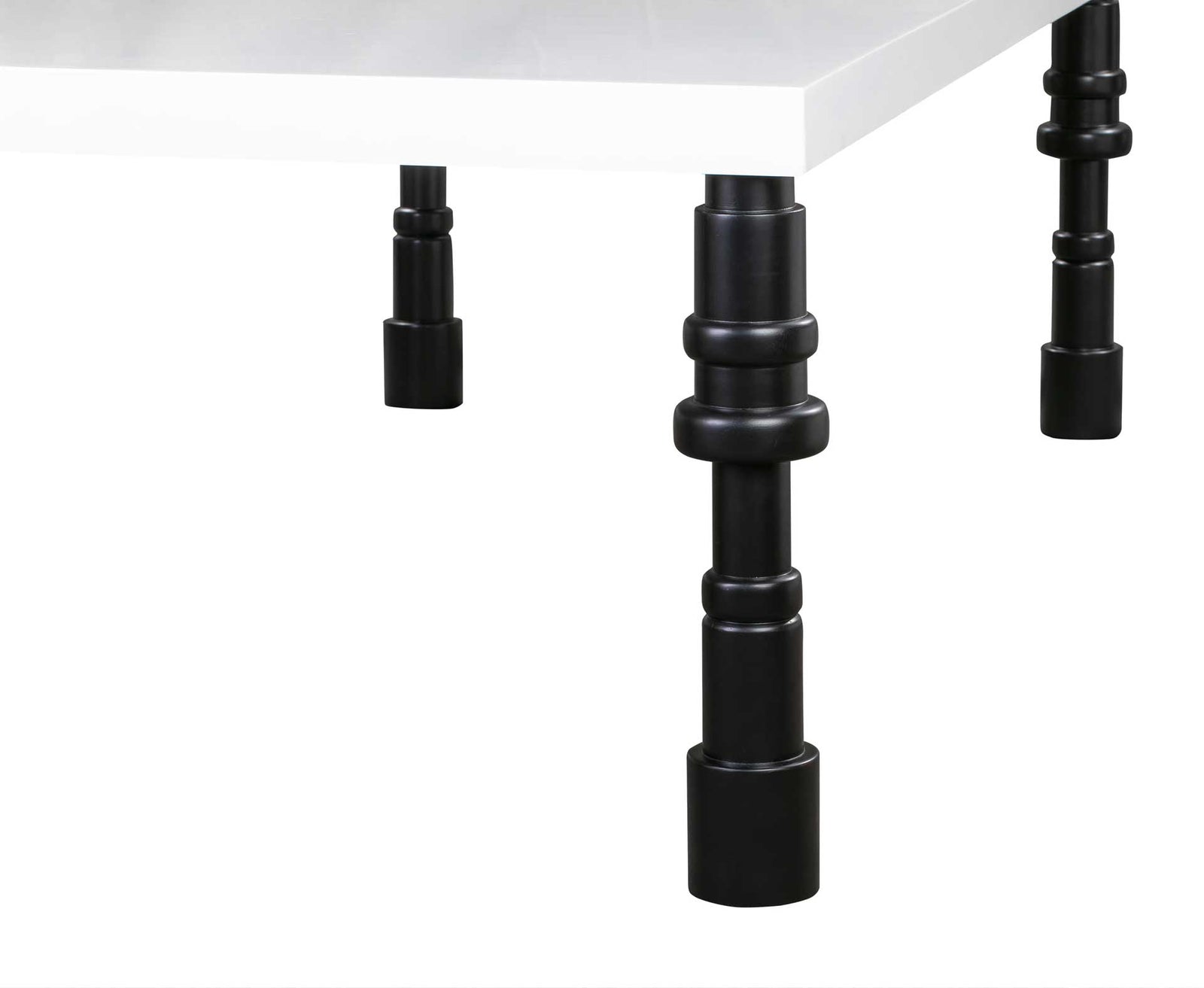 Spool Gloss Lacquer Dining Table White
