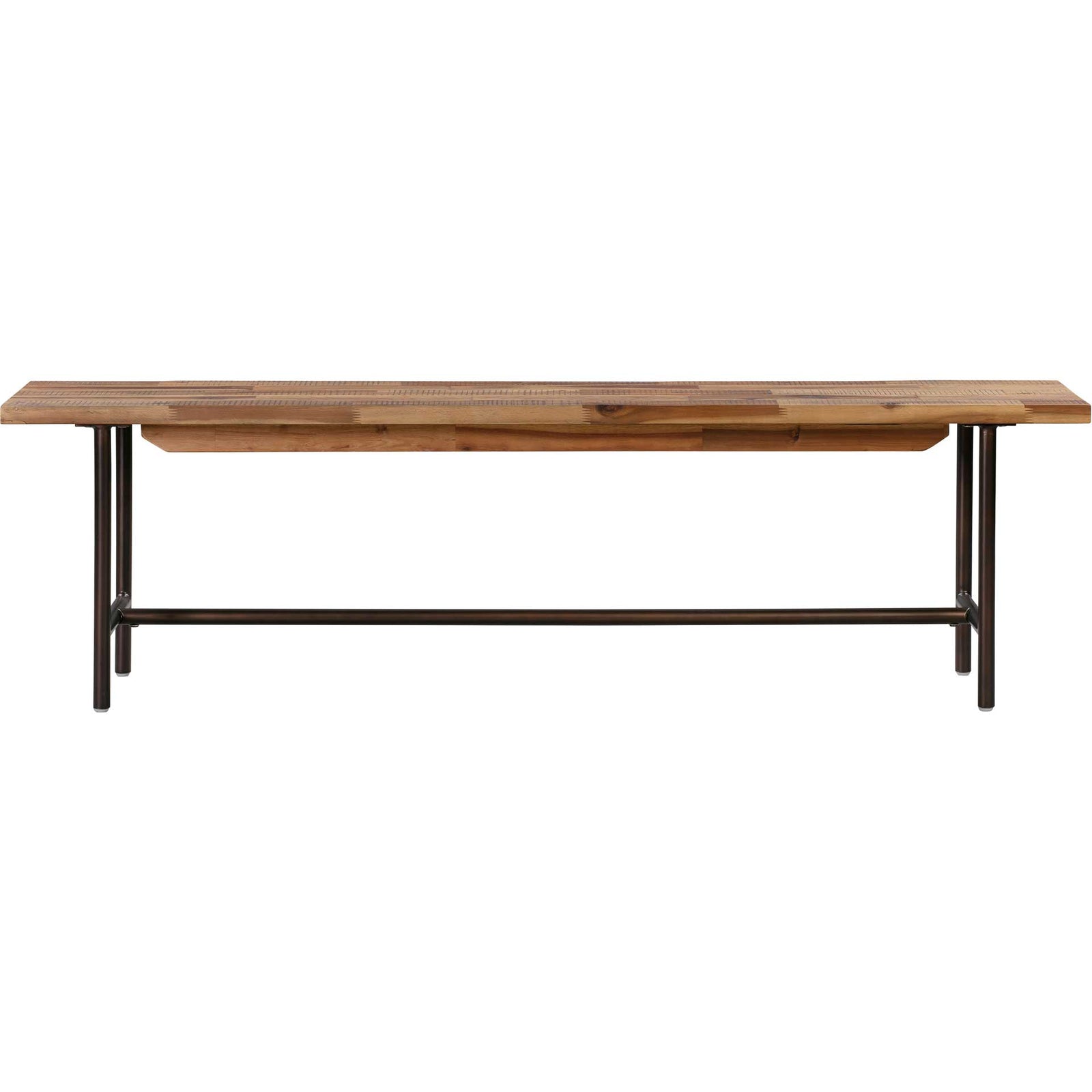 Boston Wooden Bench Rustic/Dark Brown