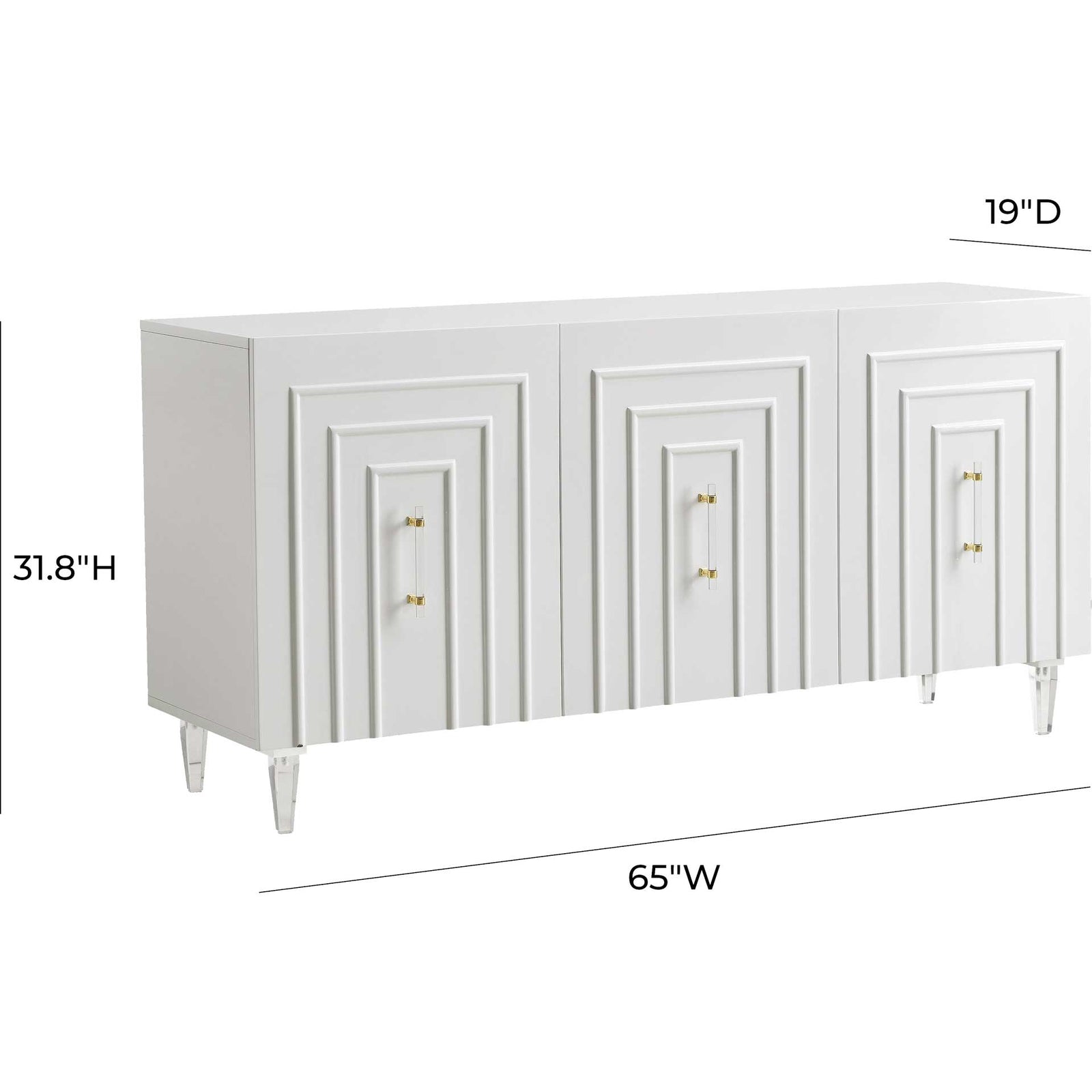 Faryn Lacquer Buffet White