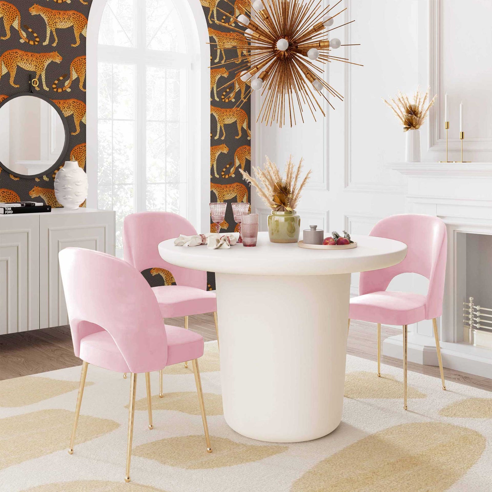 Swift Velvet Chair Blush