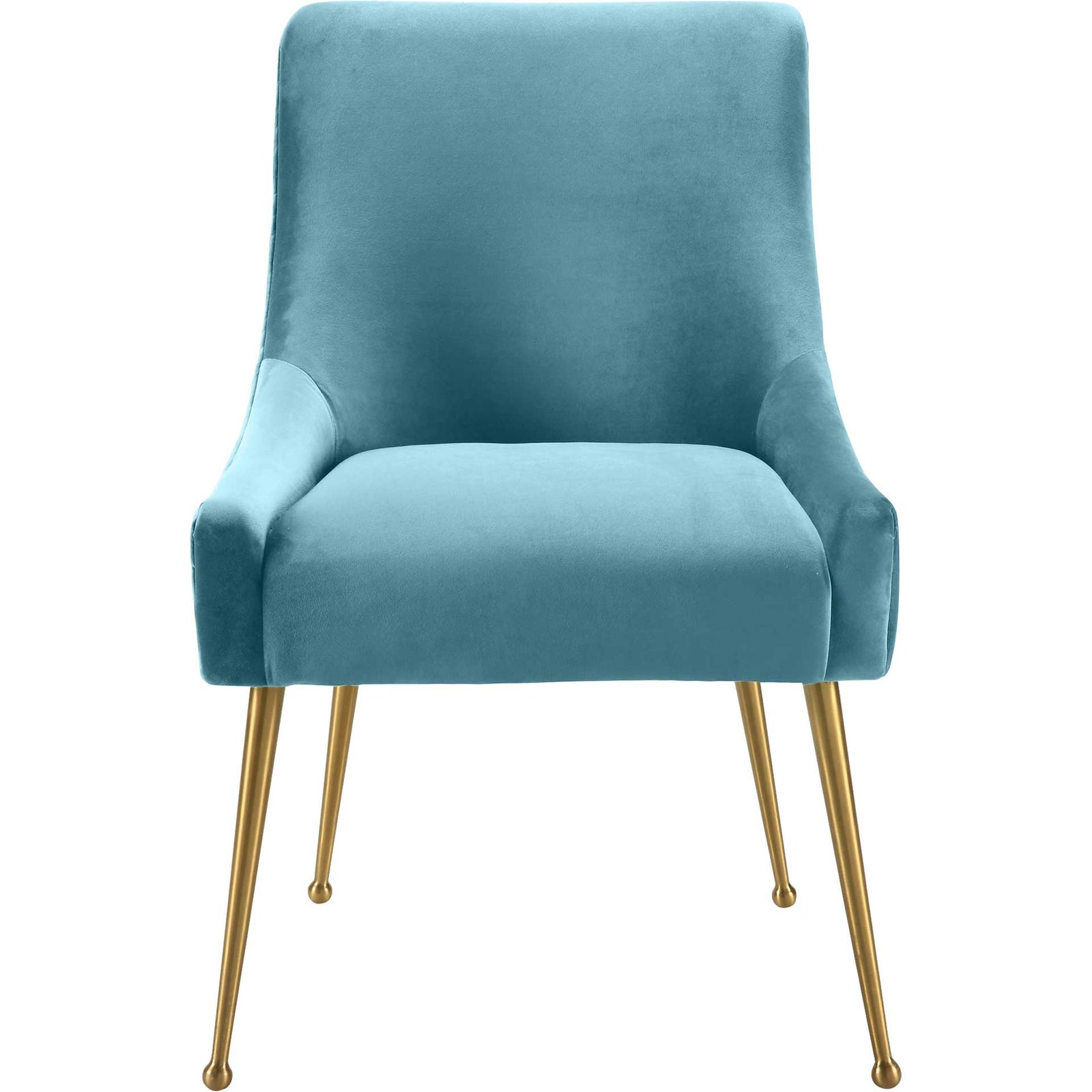 Bordeaux Velvet Side Chair Sea Blue