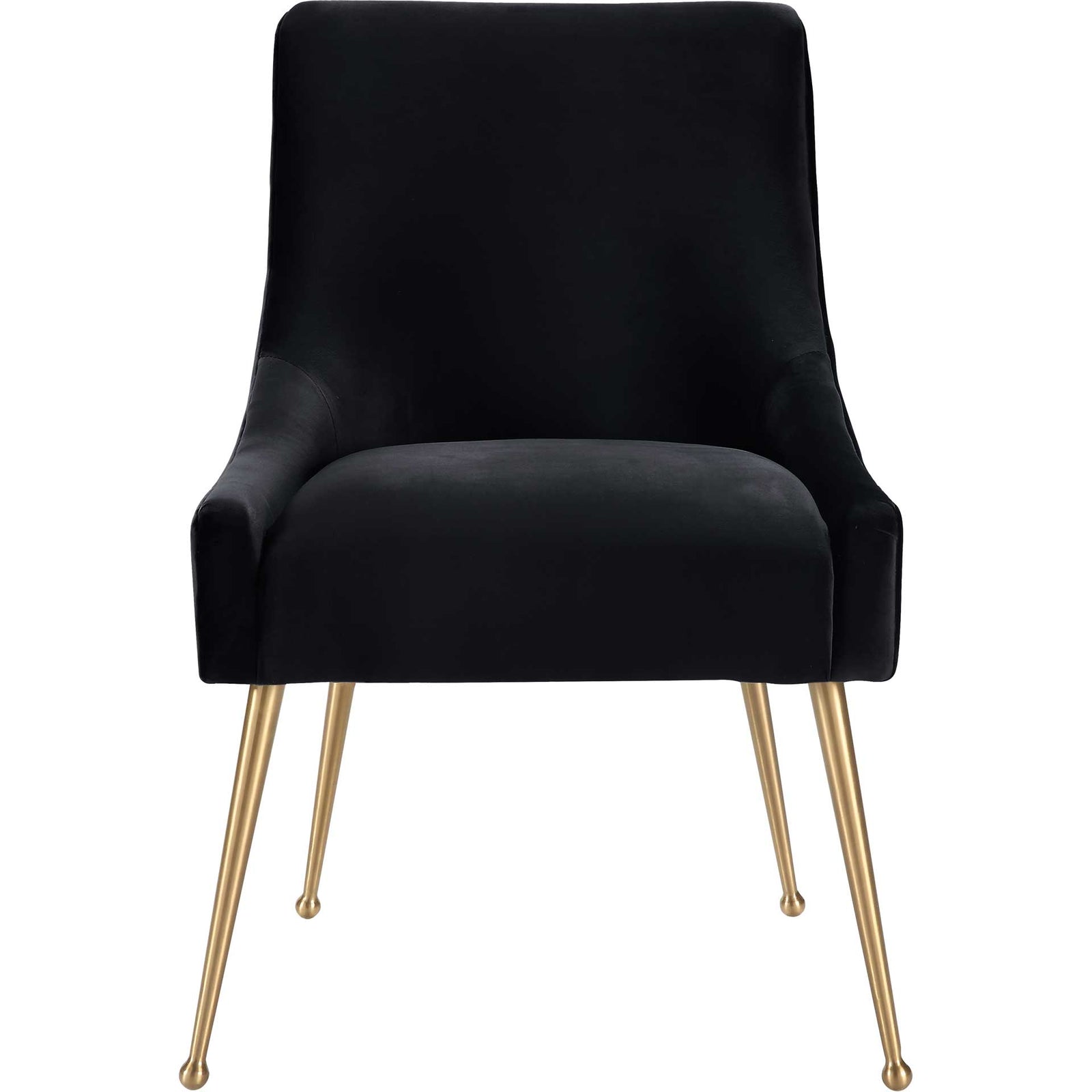 Bordeaux Velvet Side Chair Black