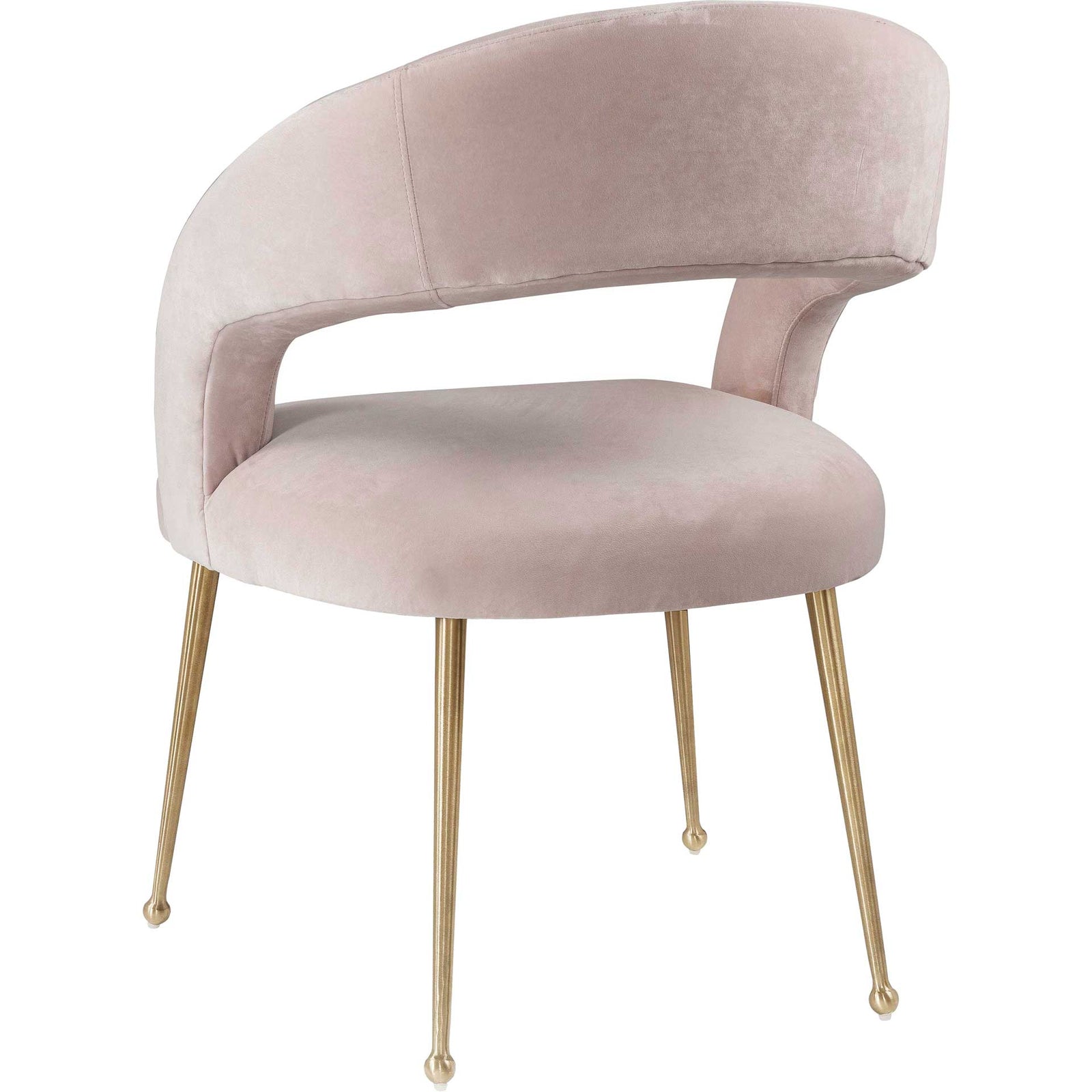 Rodgers Velvet Dining Chair Blush