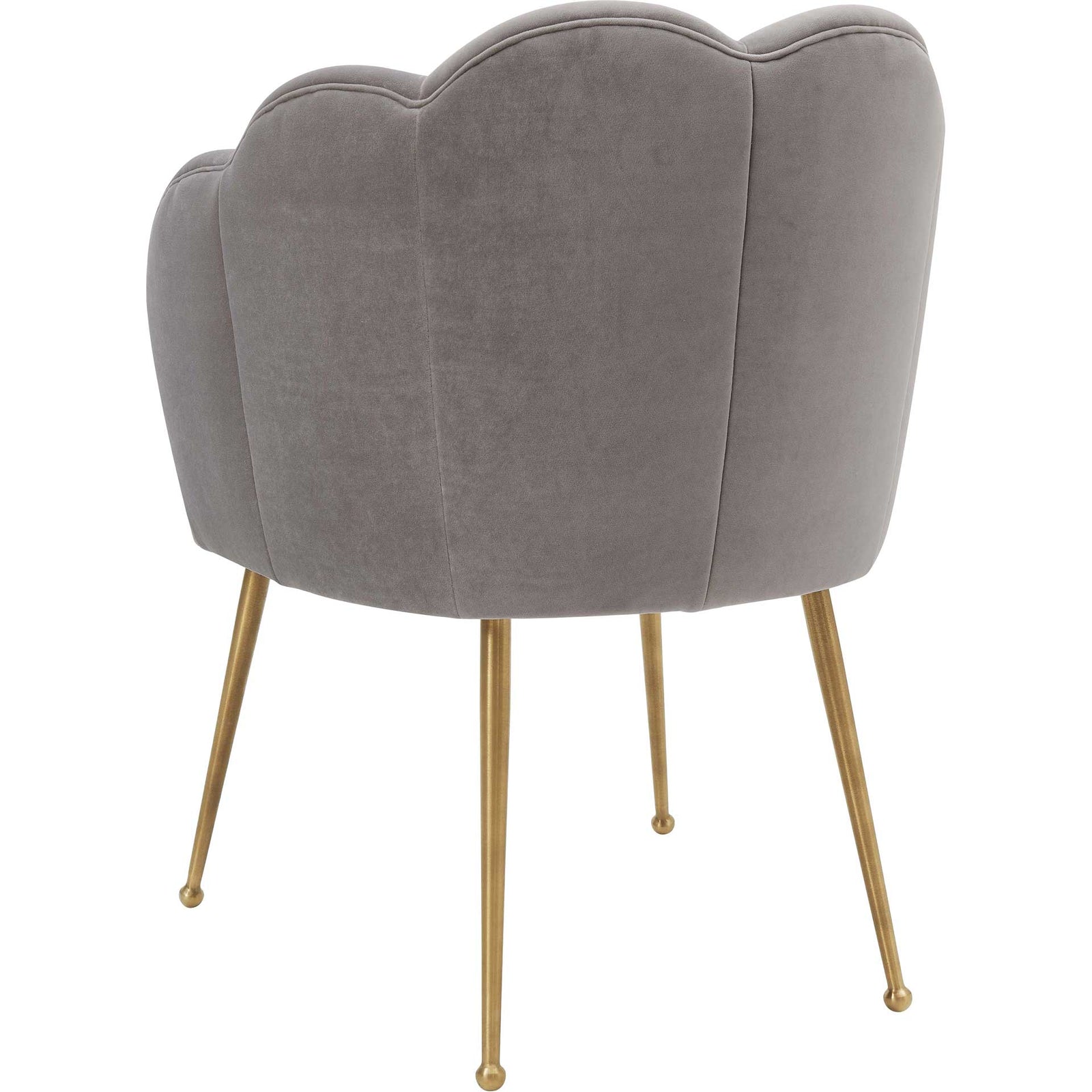 Pebbles Velvet Dining Chair Gray