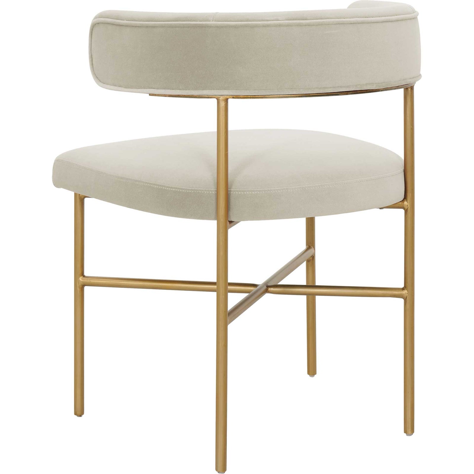 Kira Performance Velvet Chair Cream