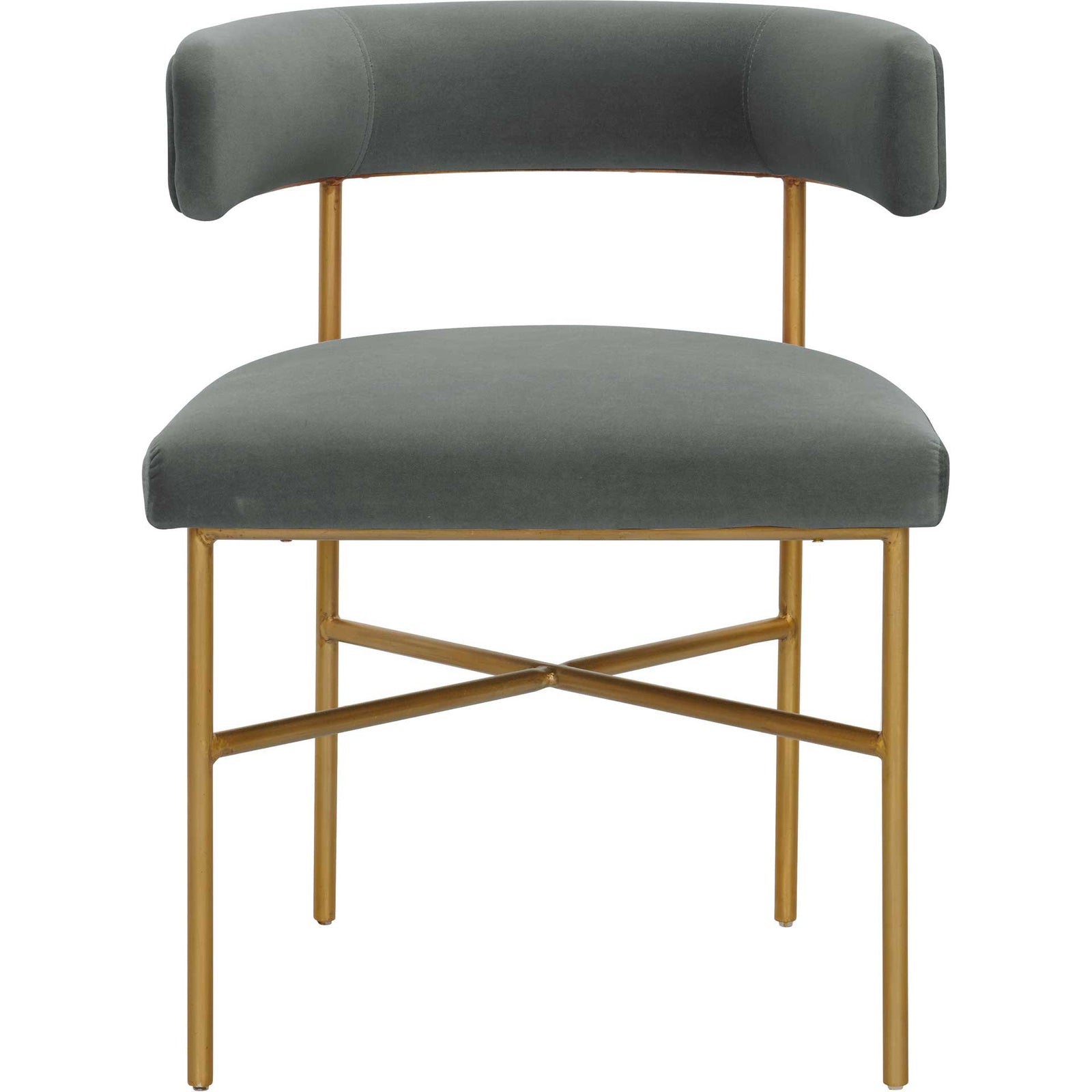 Kira Performance Velvet Chair Gray