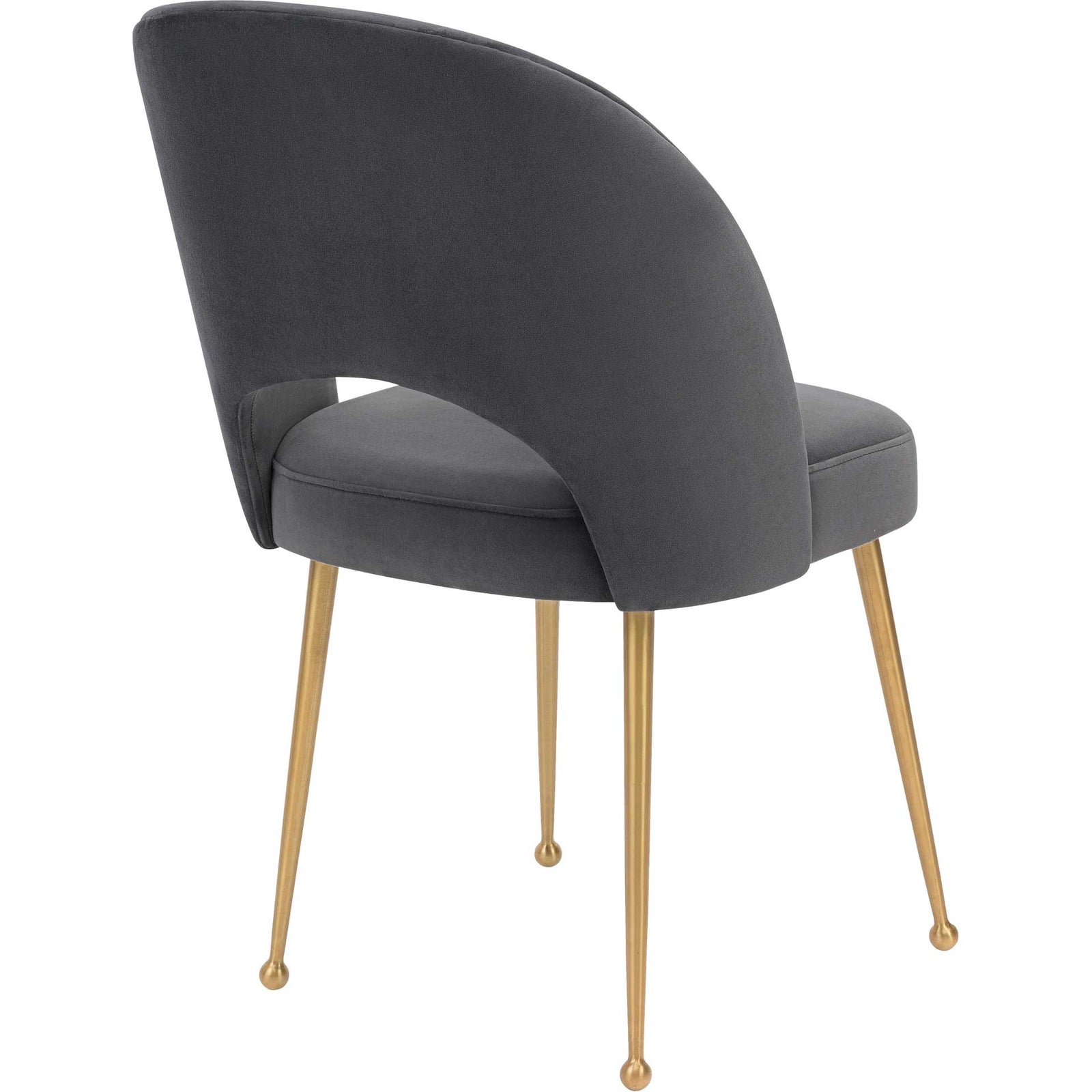 Swift Velvet Chair Dark Gray