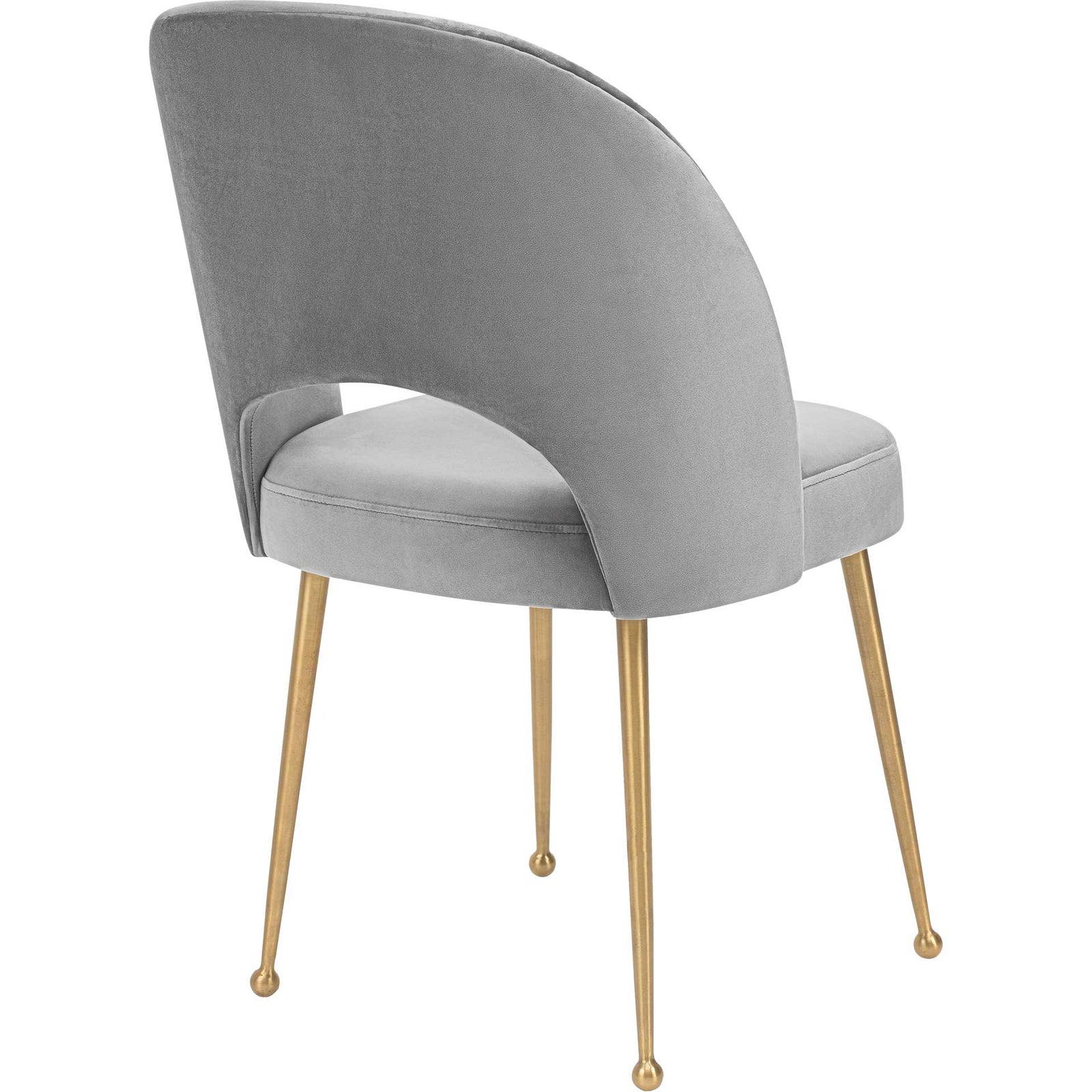 Swift Velvet Chair Light Gray