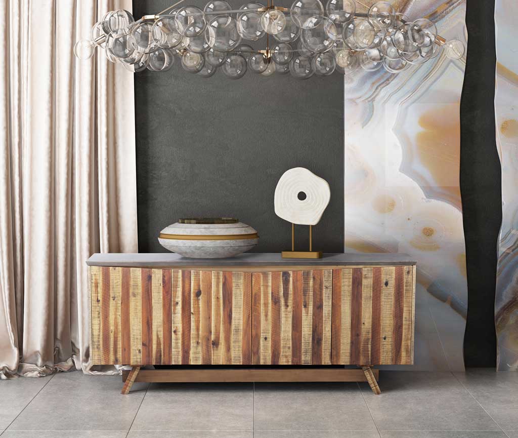 Astor Dark Concrete Buffet