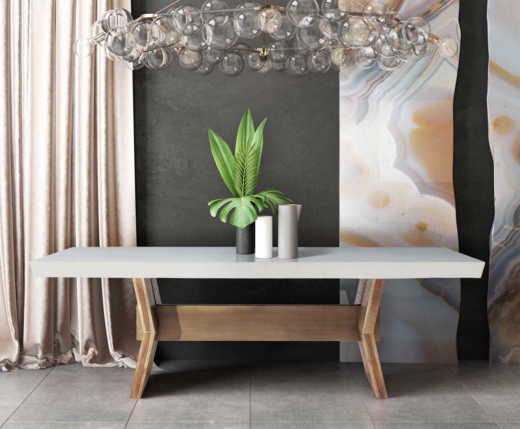 Astor White Concrete Table