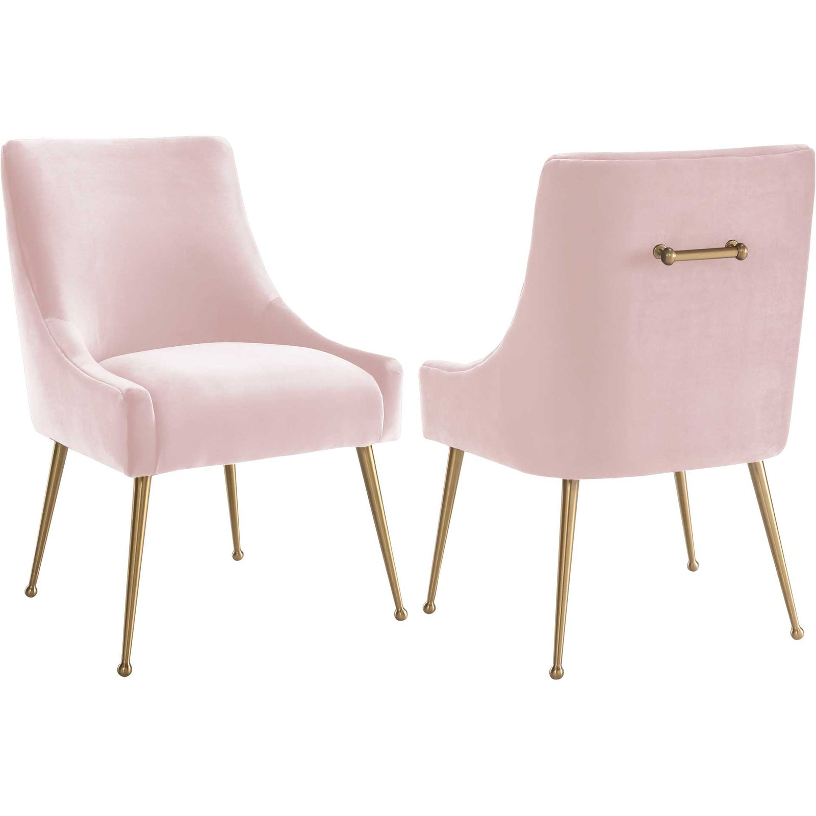 Bordeaux Velvet Side Chair Blush