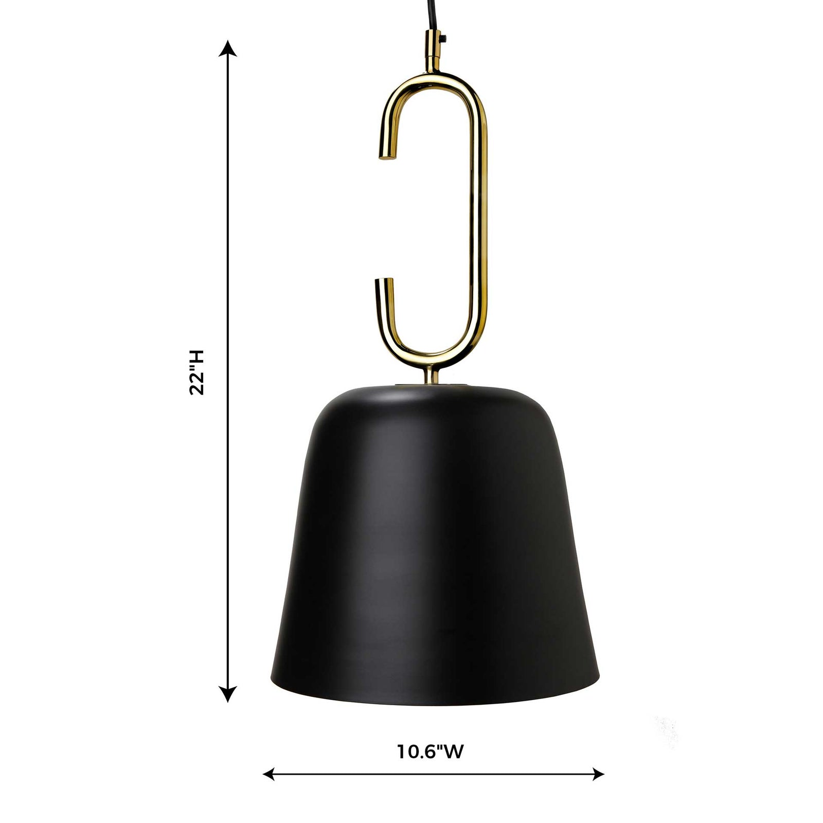 Chanel Long Pendant Black/Brass