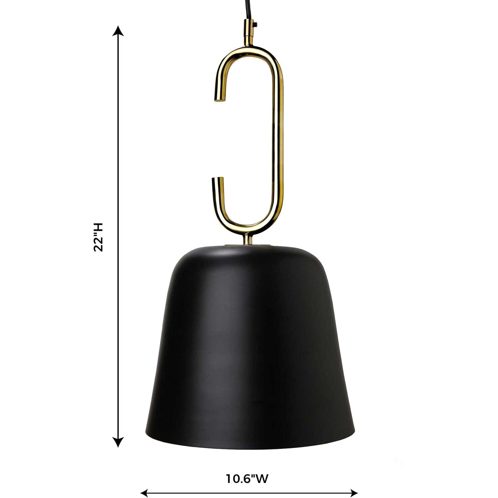Chanel Long Pendant Black/Brass