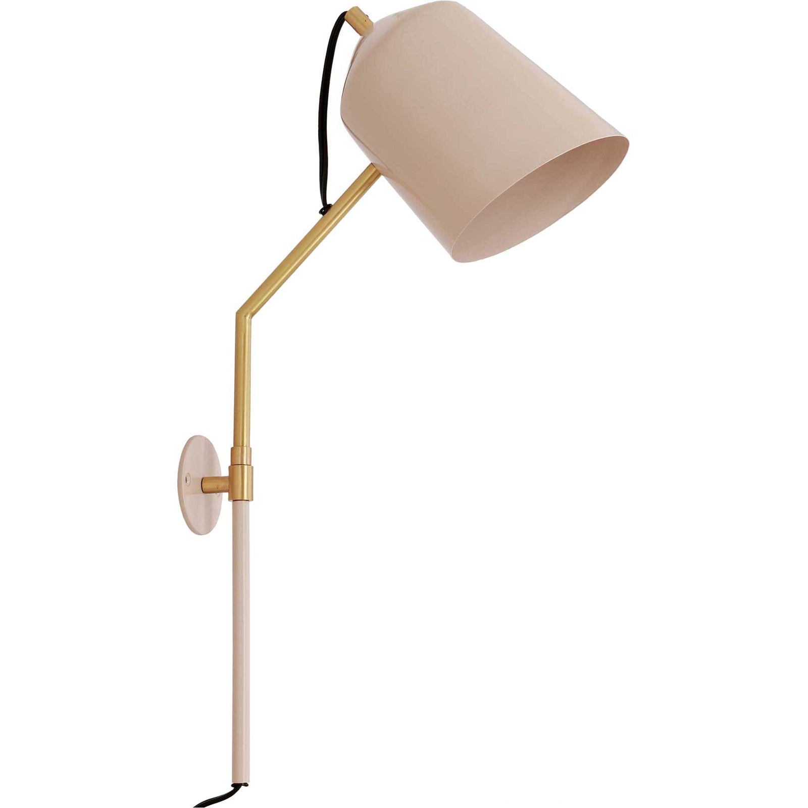 Zachary Wall Sconce Blush/Matte Brass