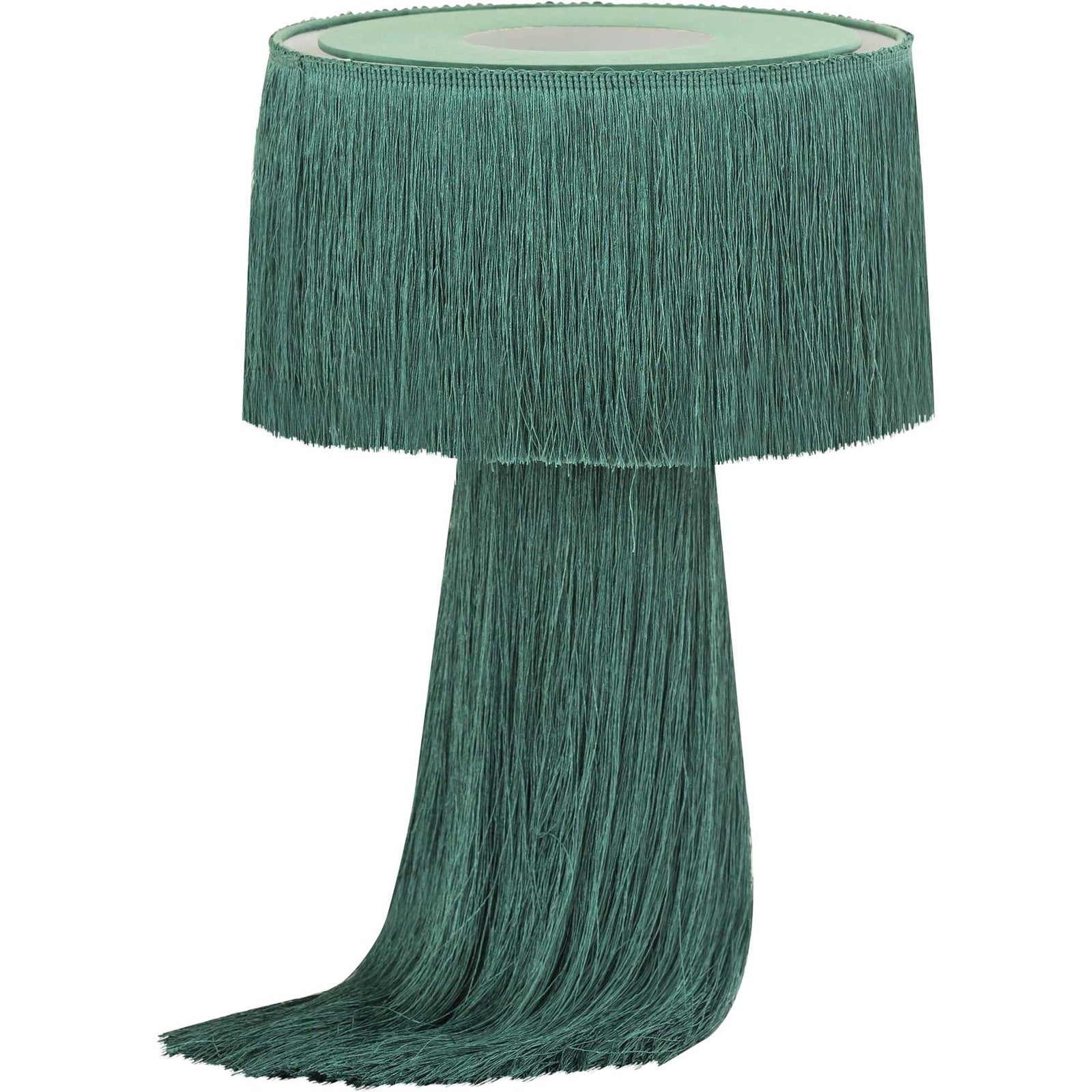 Atlas Tassel Table Lamp Emerald