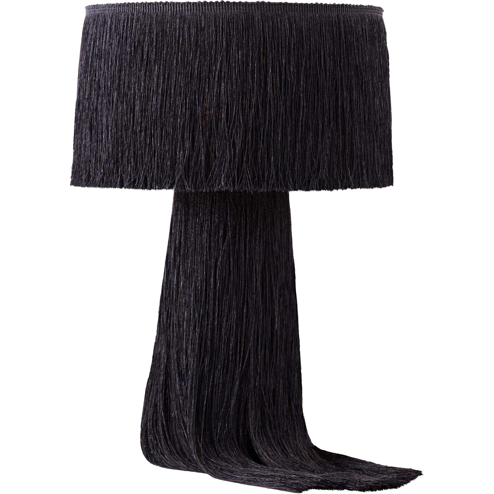 Atlas Tassel Table Lamp Black